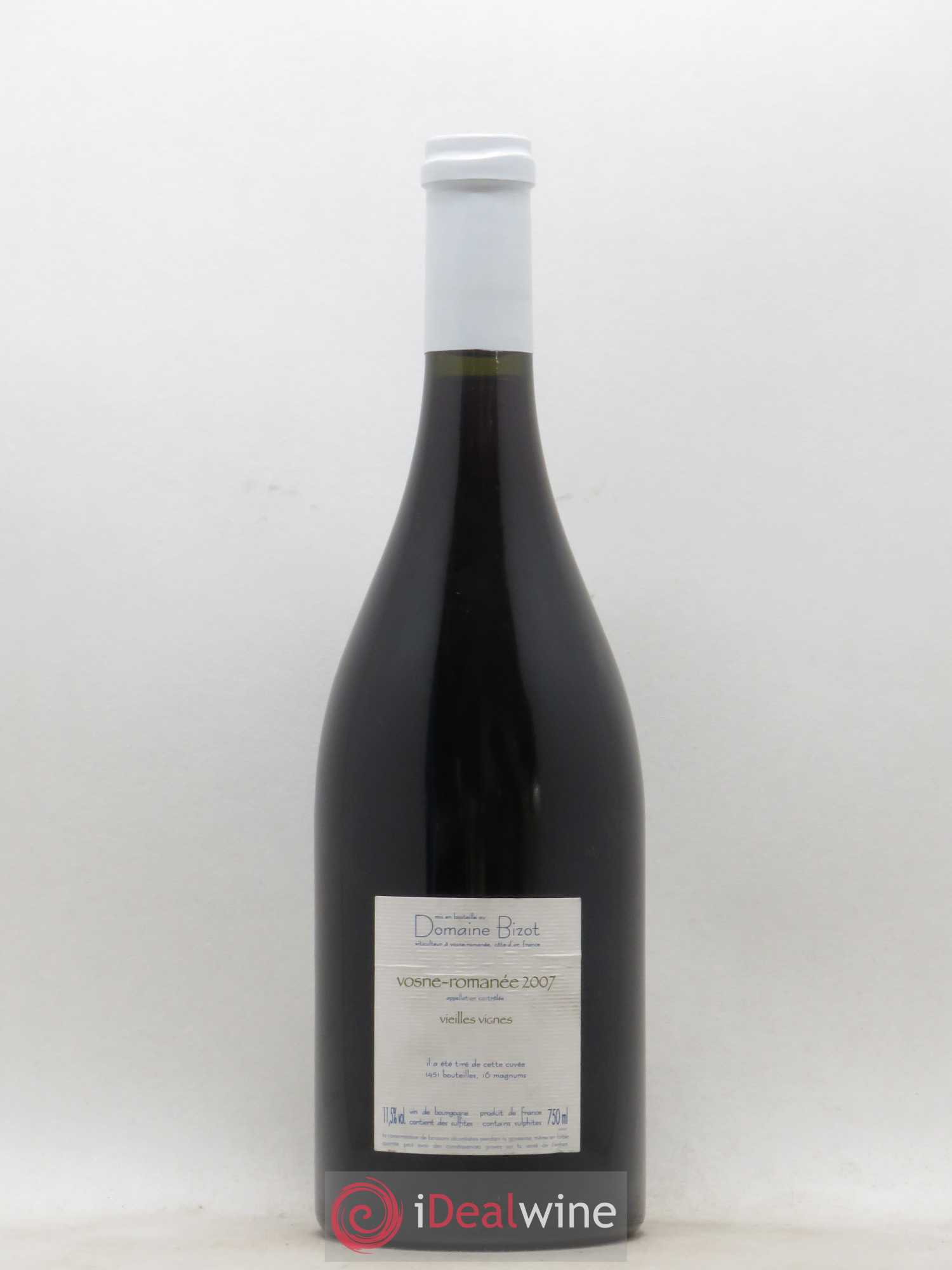 Vosne-Romanée Vieilles Vignes Bizot (Domaine) 2007 - Lot de 1 bouteille - 1