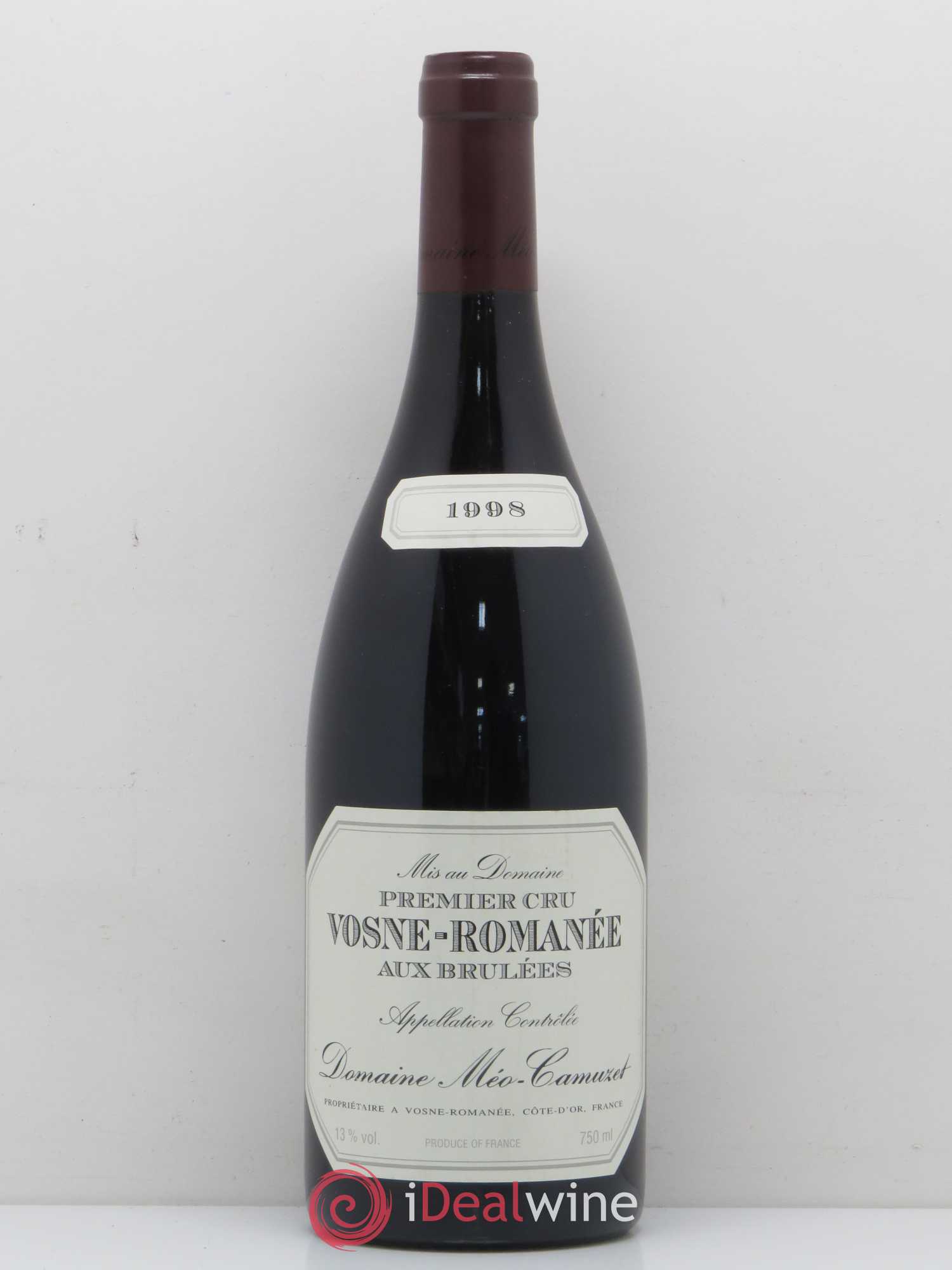 Vosne-Romanée 1er Cru Aux Brûlées Méo-Camuzet (Domaine) 1998 - Lot de 1 bouteille - 0