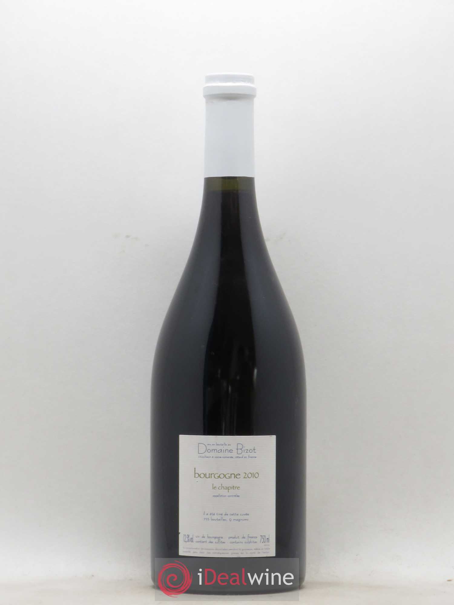 Bourgogne Le Chapitre Bizot (Domaine) 2010 - Lot de 1 bouteille - 1