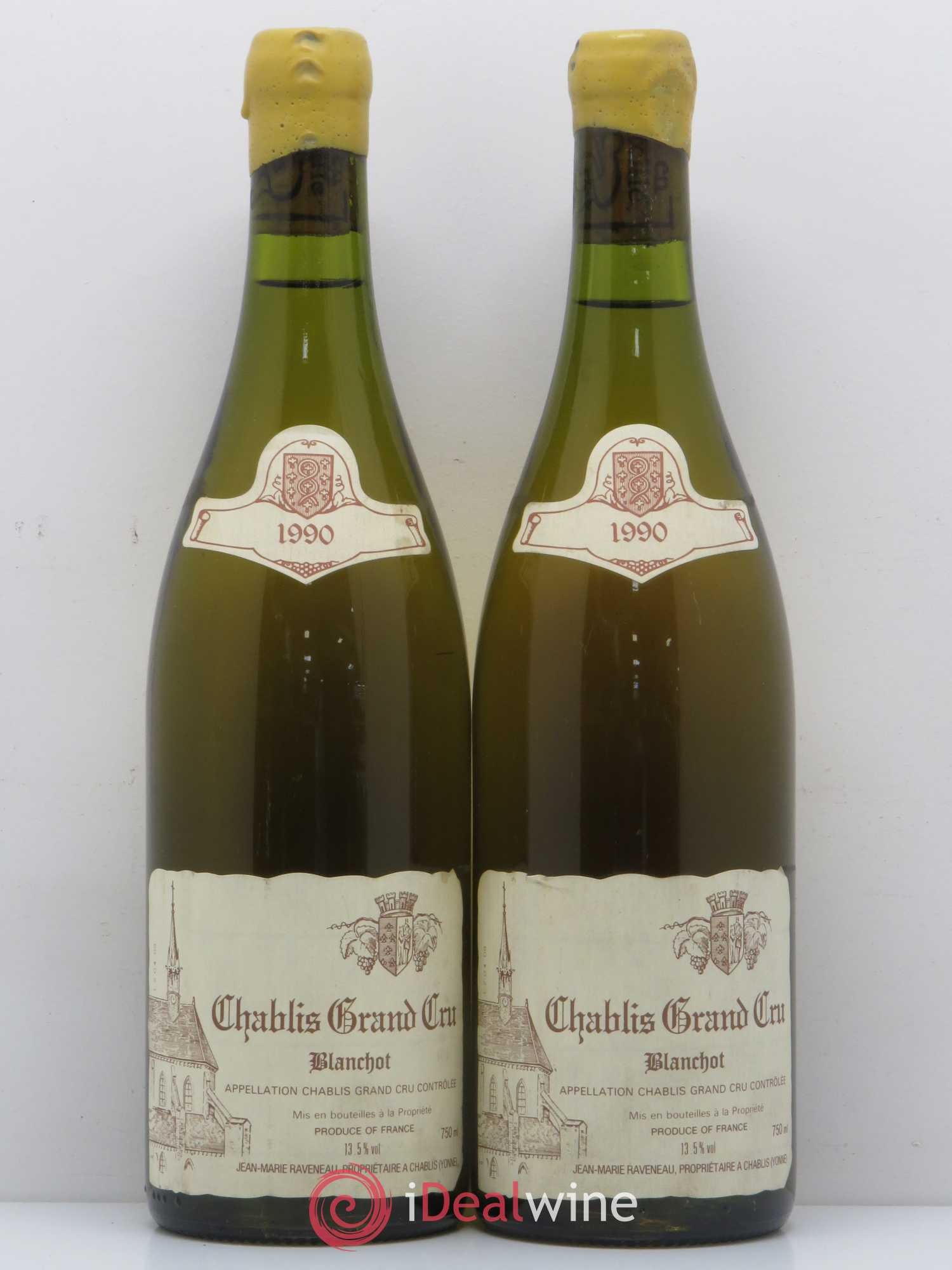 Chablis Grand Cru Blanchot Raveneau (Domaine) 1990 - Lot de 2 bouteilles - 0