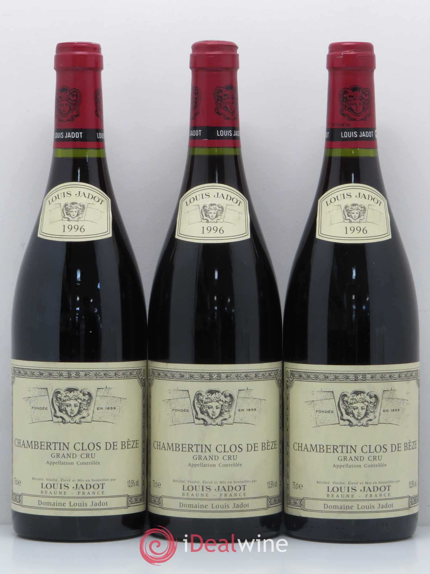 Chambertin Clos de Bèze Grand Cru Domaine Louis Jadot 1996 - Lot de 3 bouteilles - 0
