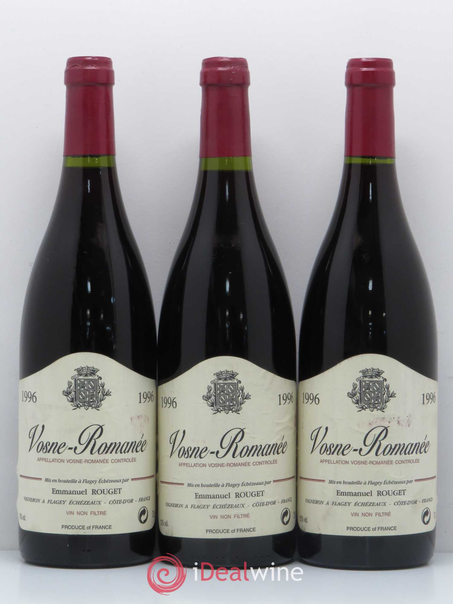 Vosne-Romanée Emmanuel Rouget 1996 - Lot de 3 bouteilles - 0