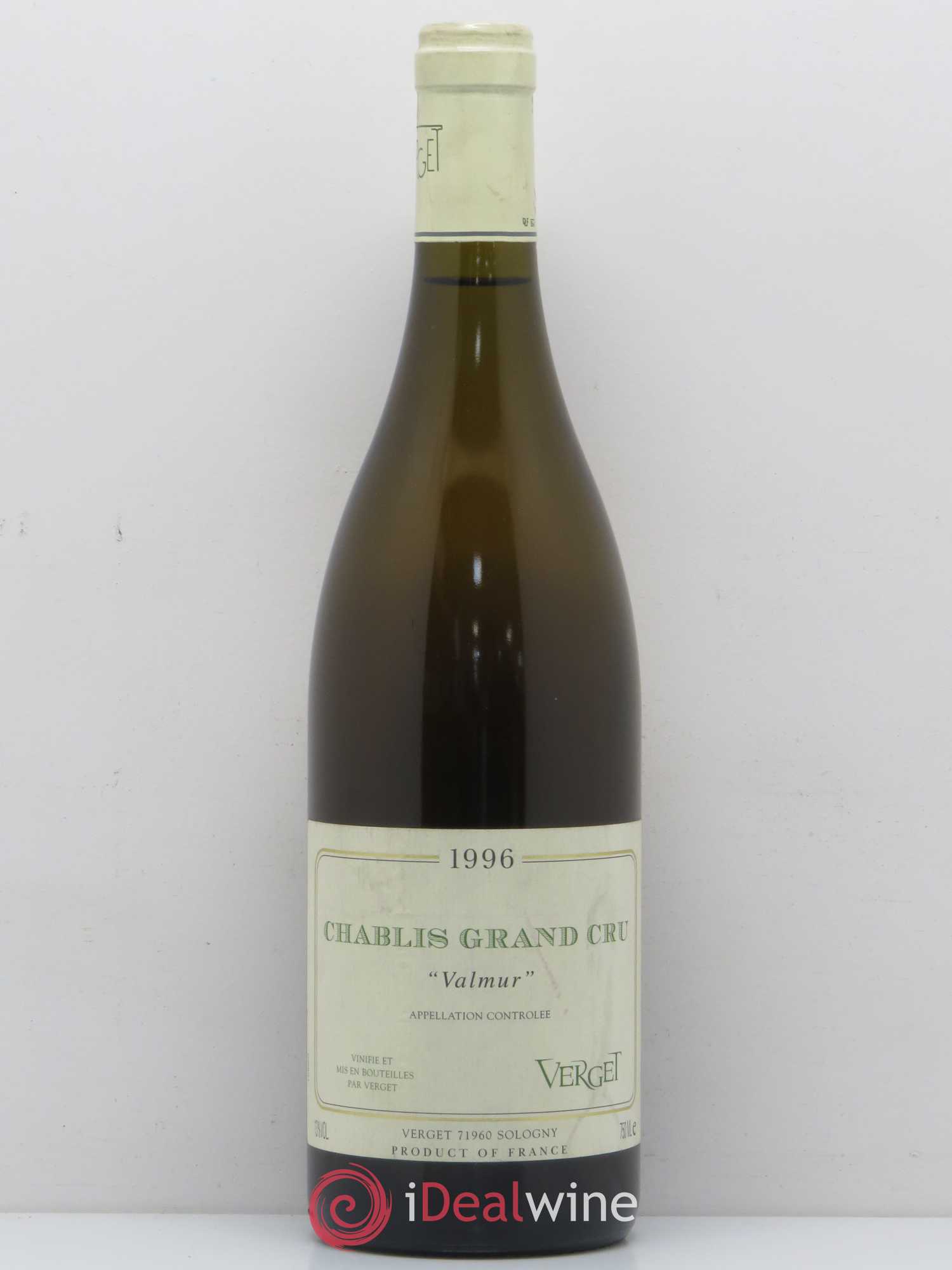 Chablis Grand Cru Valmur Verget 1996 - Lot de 1 bouteille - 0