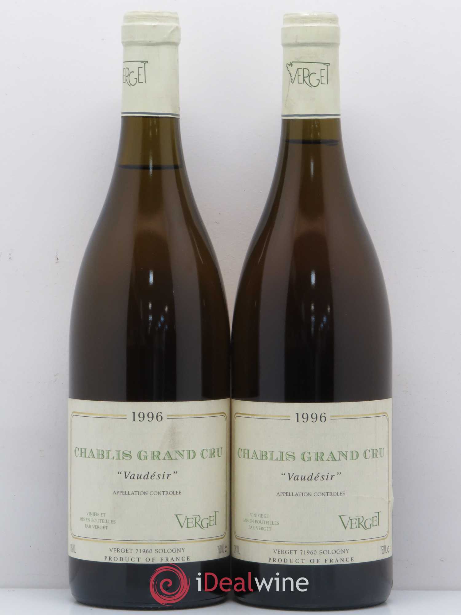 Chablis Grand Cru Vaudesir Verget 1996 - Posten von 2 Flaschen - 0