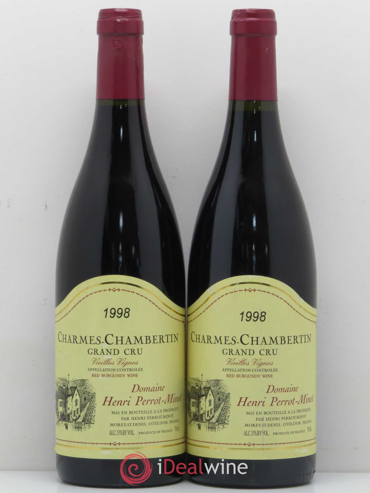 Charmes-Chambertin Grand Cru Vieilles Vignes Perrot Minot 1998 - Posten von 2 Flaschen - 0