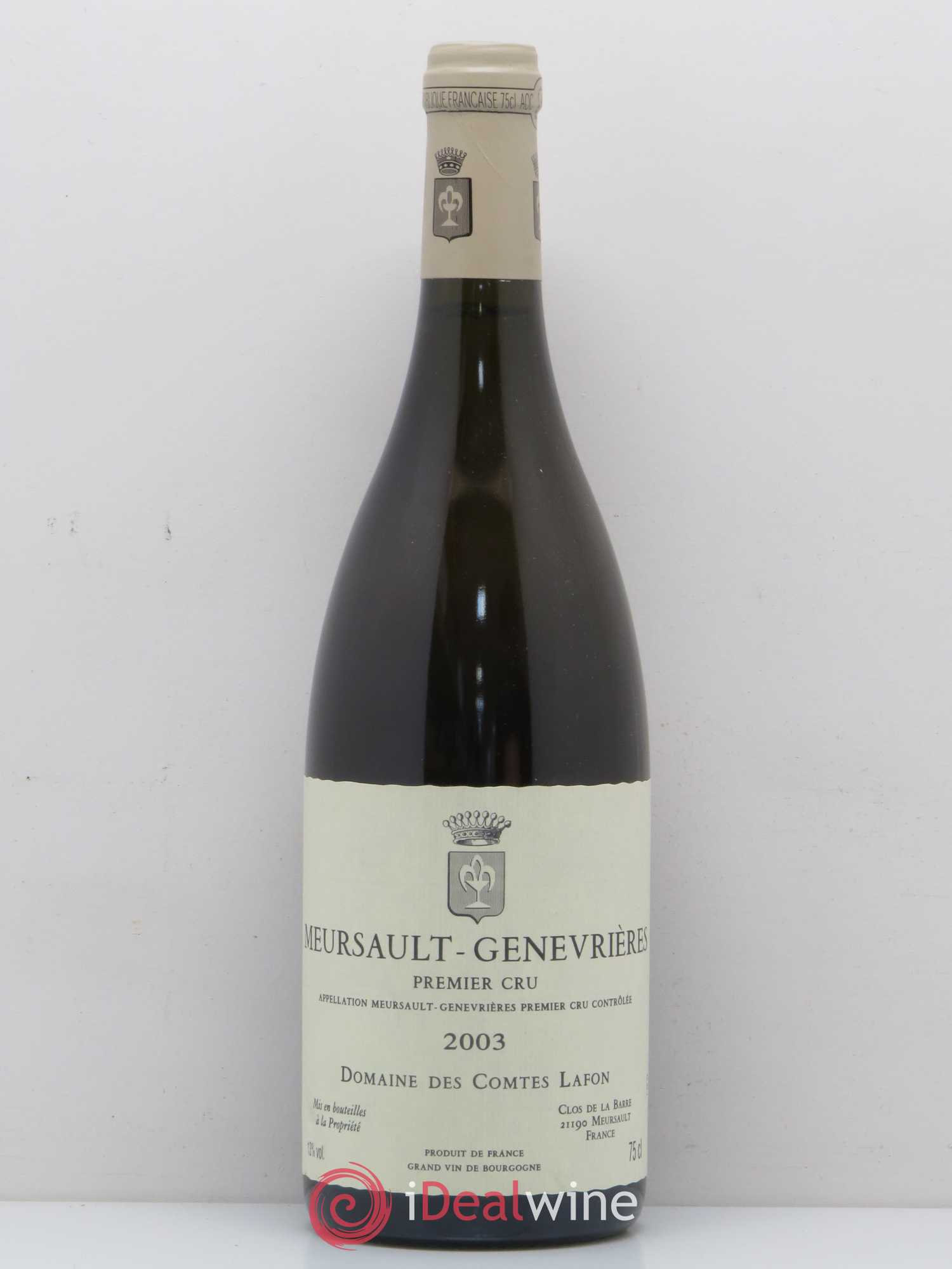 Meursault 1er Cru Genevrières Comtes Lafon (Domaine des) 2003 - Lot de 1 bouteille - 0