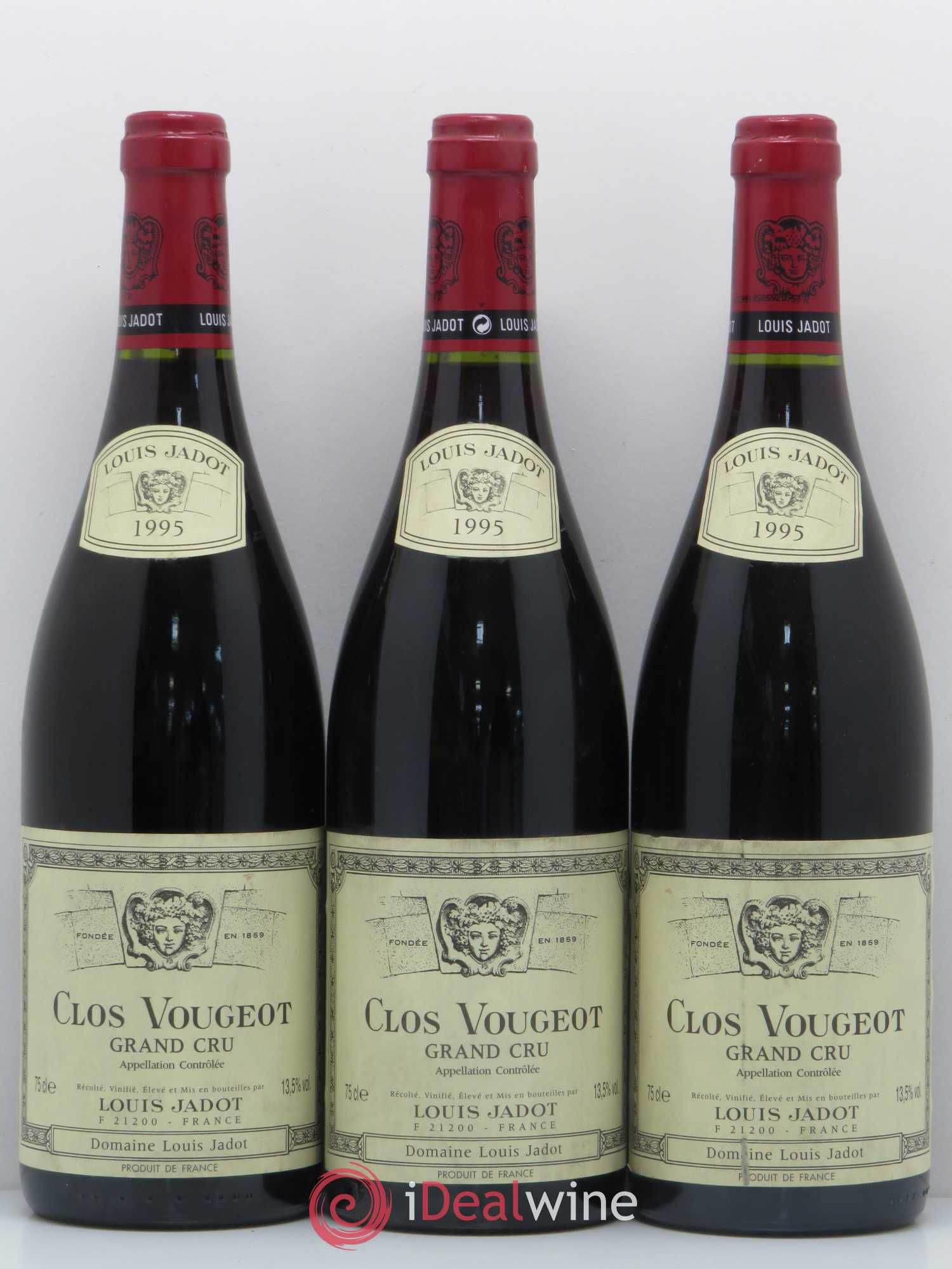 Clos de Vougeot Grand Cru Louis Jadot (Domaine) 1995 - Lot de 6 bouteilles - 1
