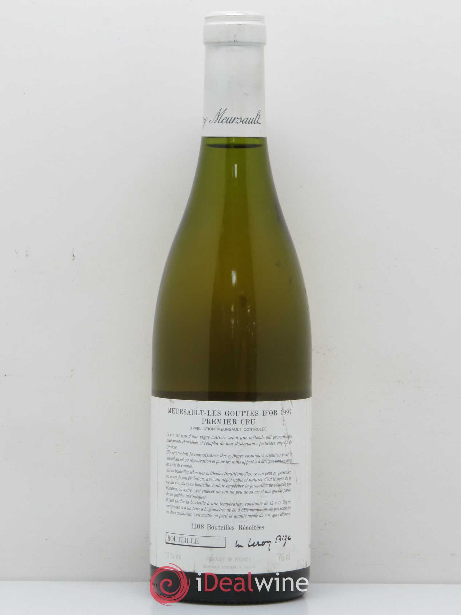 Meursault 1er Cru Les Gouttes d'Or d'Auvenay (Domaine) 1997 - Lot de 1 bouteille - 1