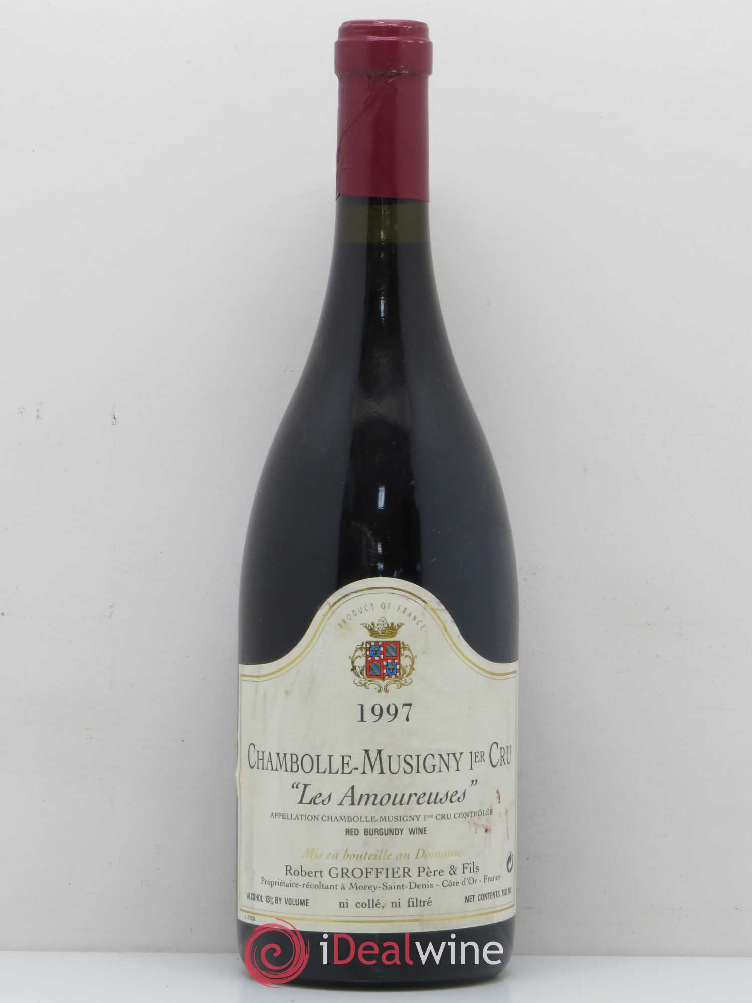 Chambolle-Musigny 1er Cru Les Amoureuses Robert Groffier Père & Fils (Domaine) 1997 - Lot de 1 bouteille - 0