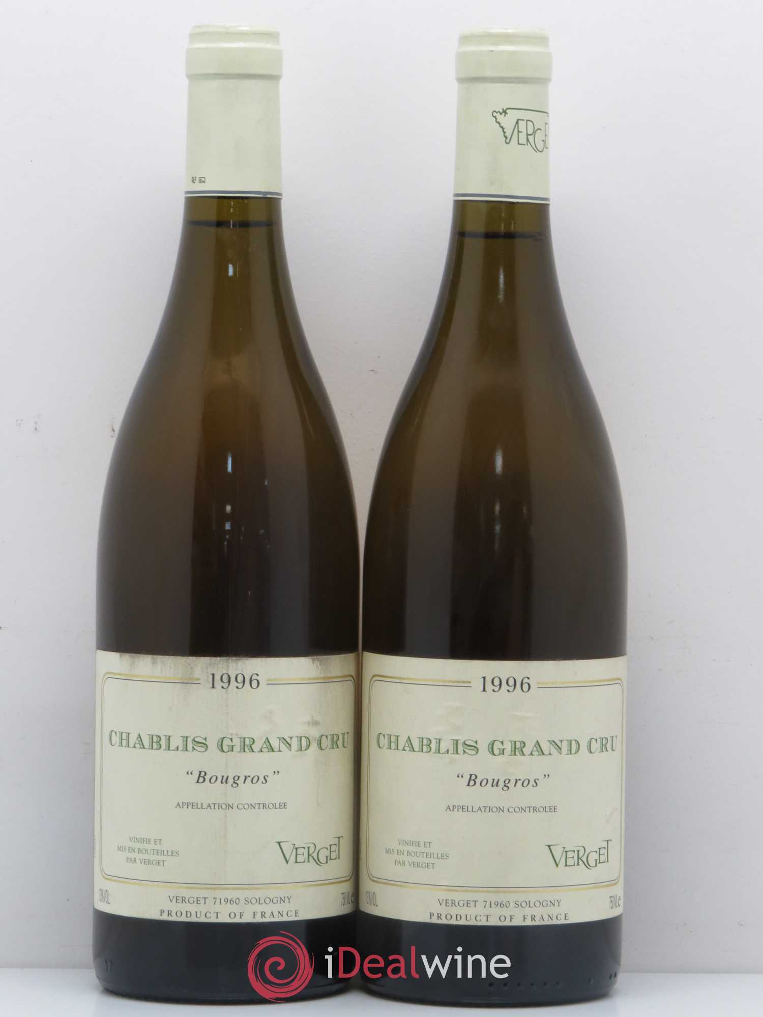 Chablis Grand Cru Bougros Verget 1996 - Posten von 2 Flaschen - 0