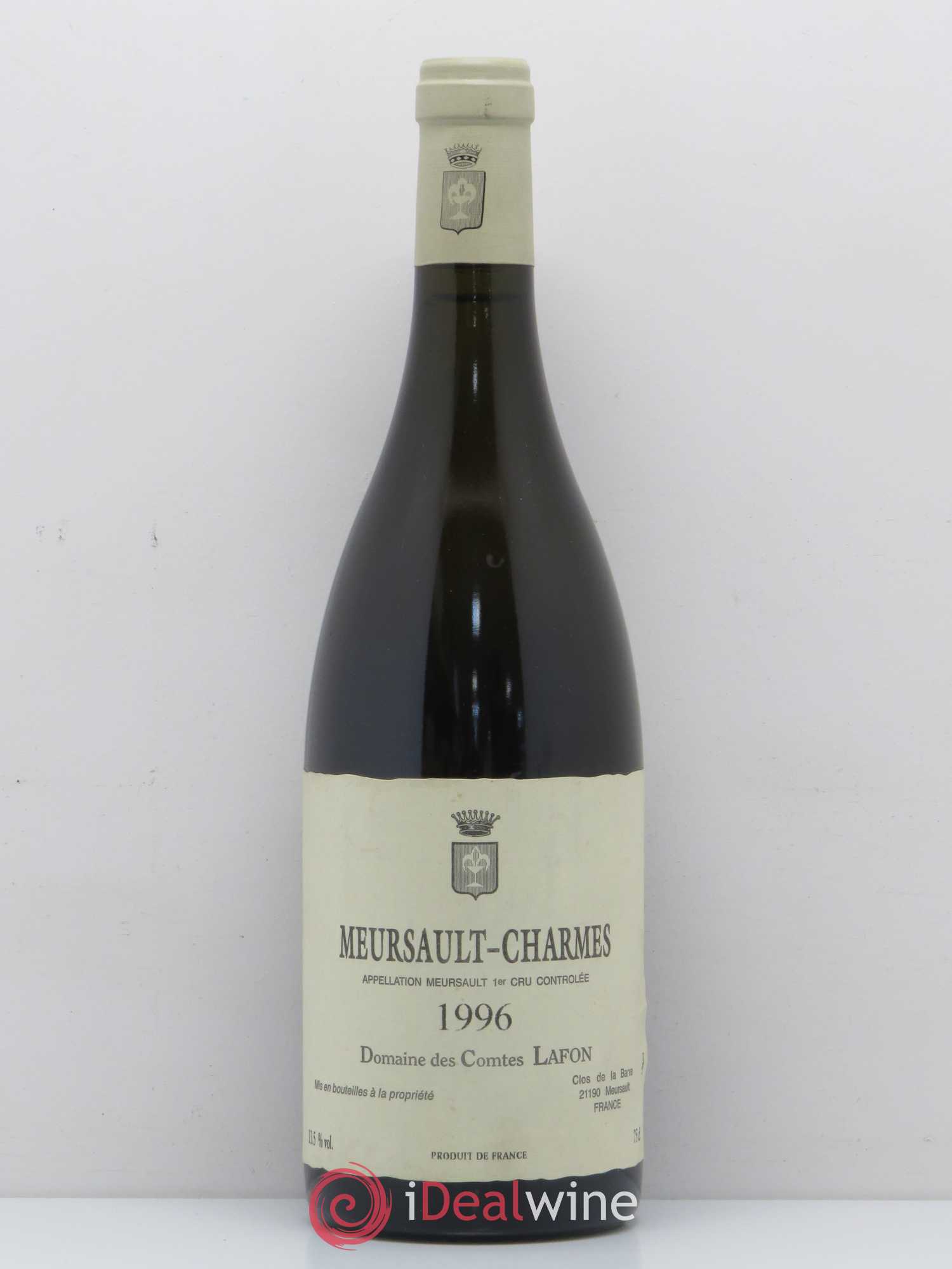 Meursault 1er Cru Charmes Comtes Lafon (Domaine des) 1996 - Lot de 1 bouteille - 0