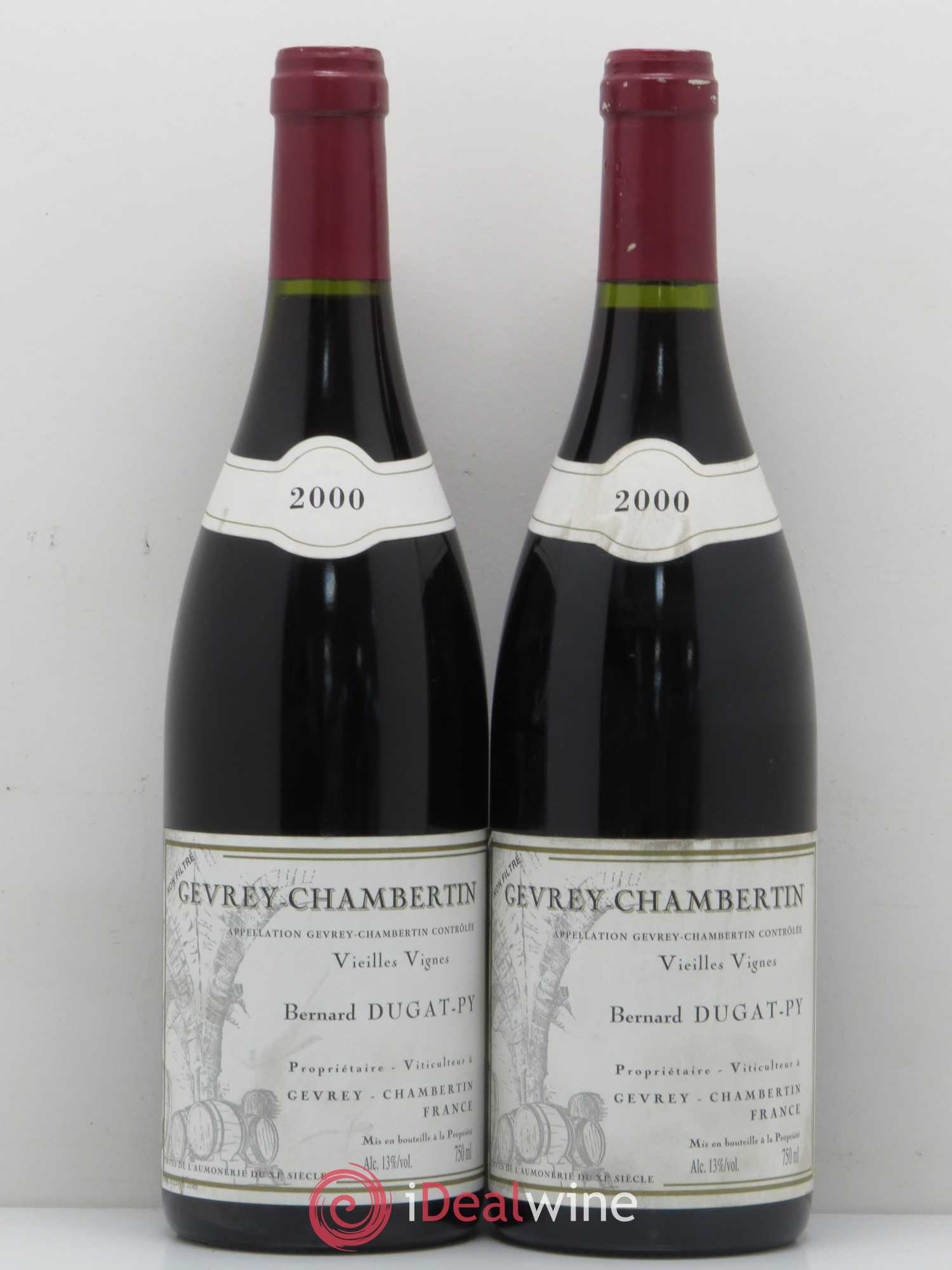 Gevrey-Chambertin Vieilles Vignes Dugat-Py 2000 - Lot de 2 bouteilles - 0