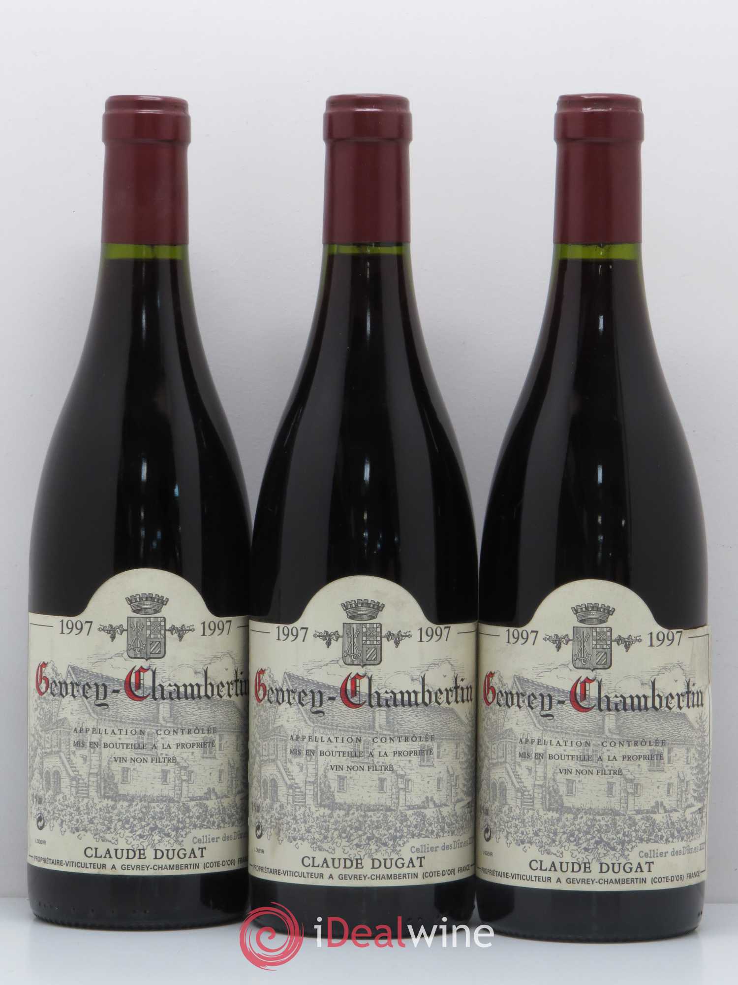 Gevrey-Chambertin Claude Dugat 1997 - Lot de 3 bouteilles - 0