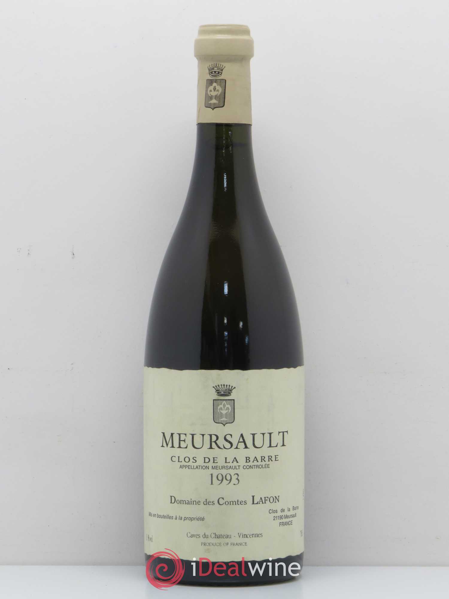 Meursault Clos de la Barre Comtes Lafon (Domaine des) 1993 - Lot de 1 bouteille - 0