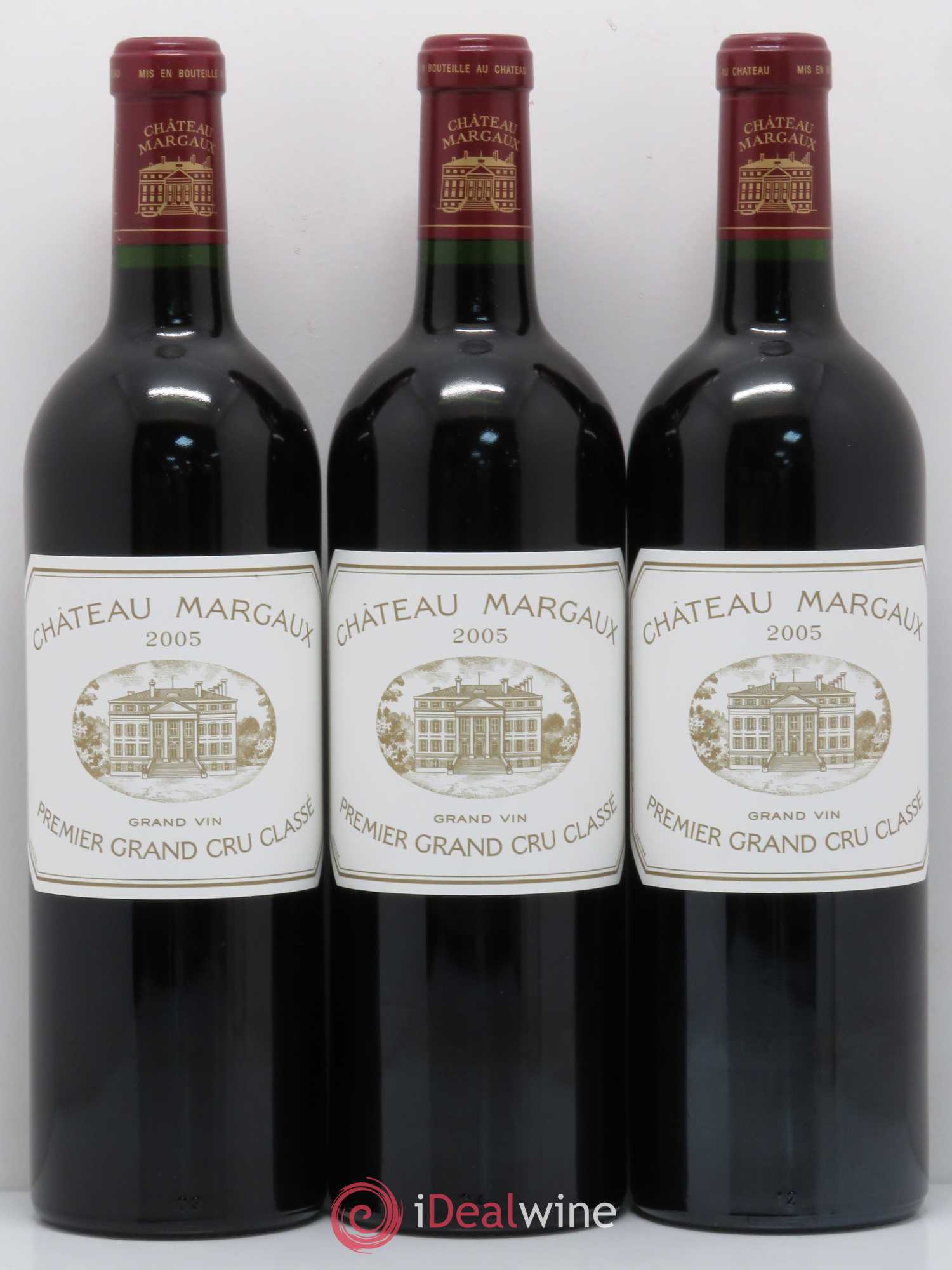 Château Margaux 1er Grand Cru Classé 2005 - Lot de 3 bouteilles - 0