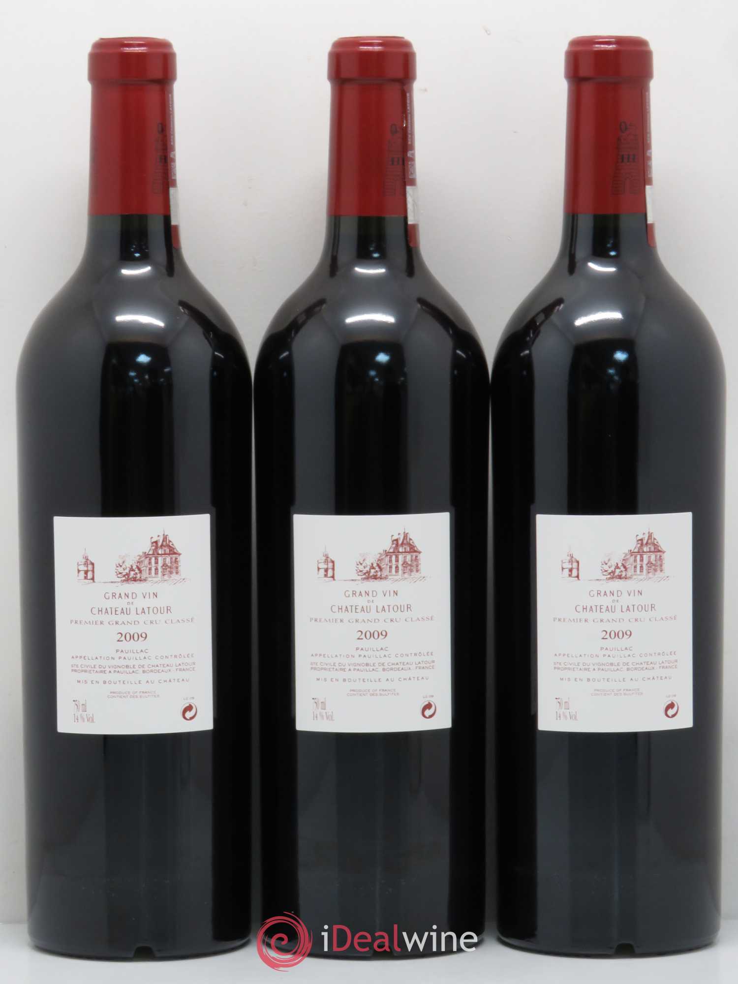 Château Latour 1er Grand Cru Classé 2009 - Lot de 3 bouteilles - 1