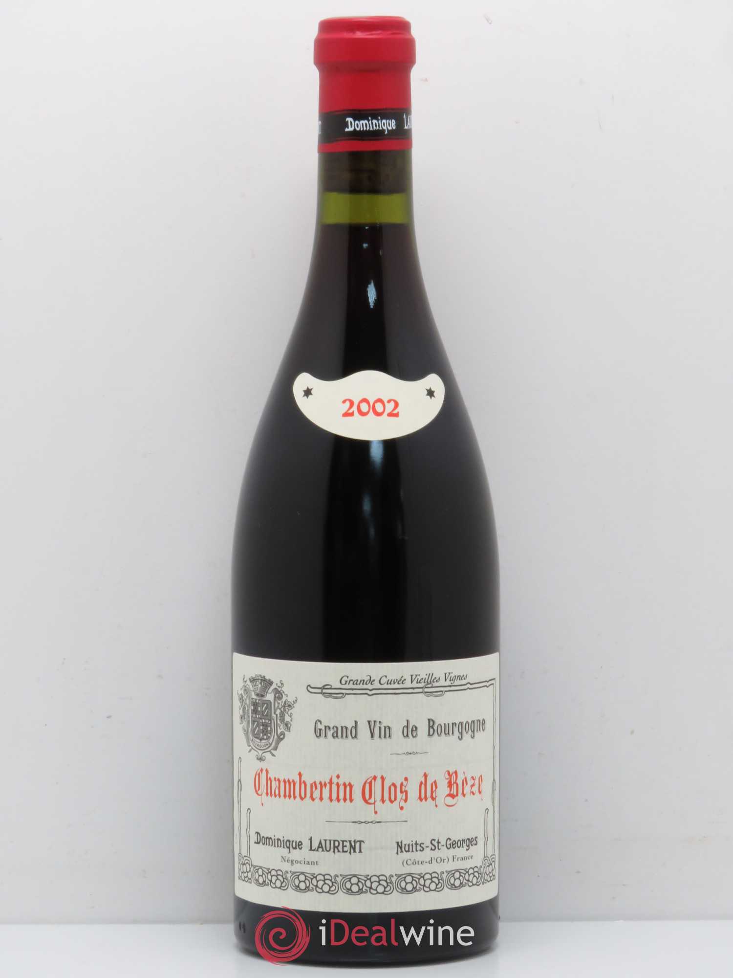 Chambertin Clos de Bèze Grand Cru Grande cuvée Vieilles vignes Dominique Laurent 2002 - Lot de 1 bouteille - 0