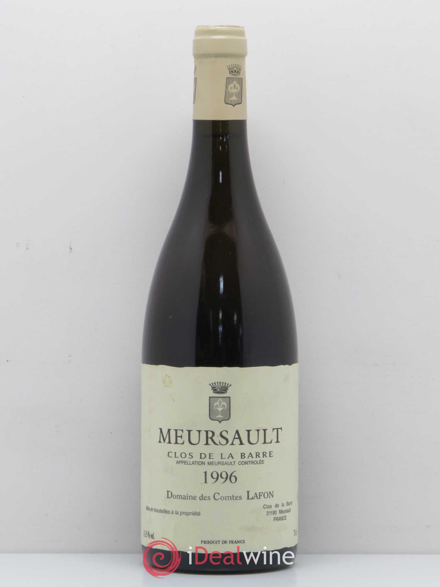 Meursault Clos de la Barre Comtes Lafon (Domaine des) 1996 - Lot de 1 bouteille - 0