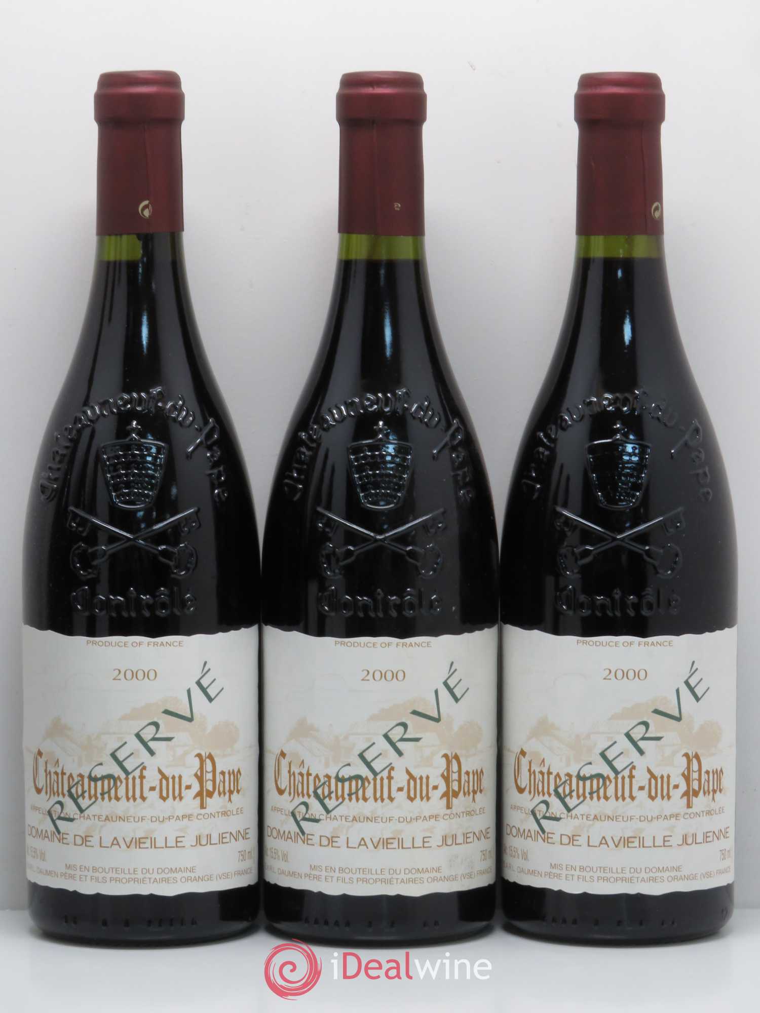 Châteauneuf-du-Pape Vieille Julienne (Domaine de la) Réservé Jean-Paul Daumen 2000 - Lot de 6 bouteilles - 1