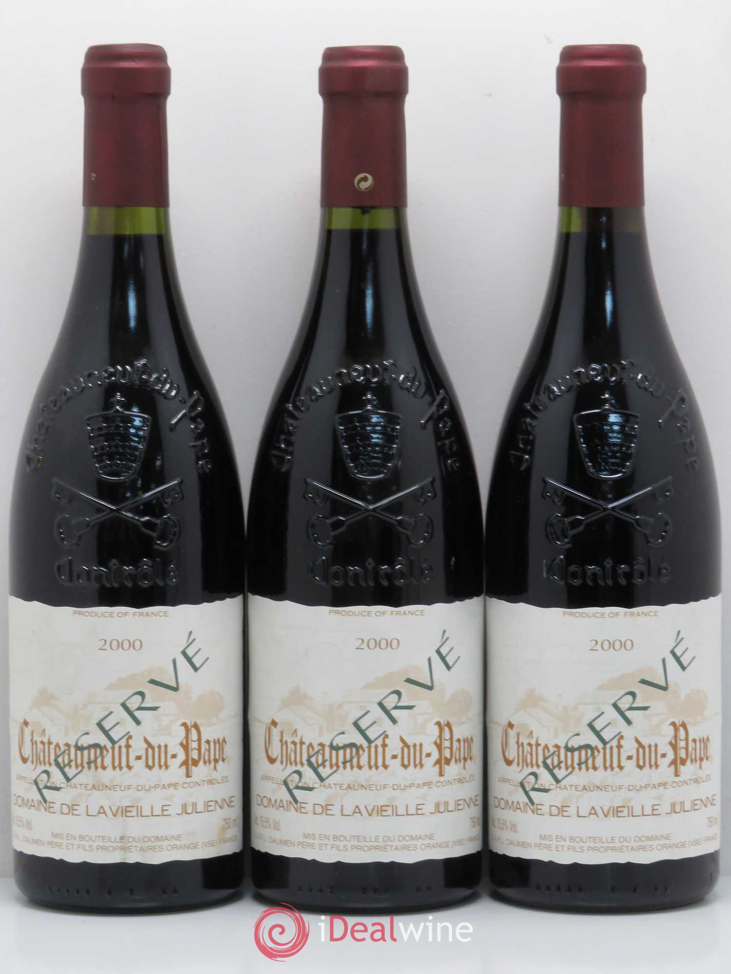 Châteauneuf-du-Pape Vieille Julienne (Domaine de la) Réservé Jean-Paul Daumen 2000 - Lot de 6 bouteilles - 2