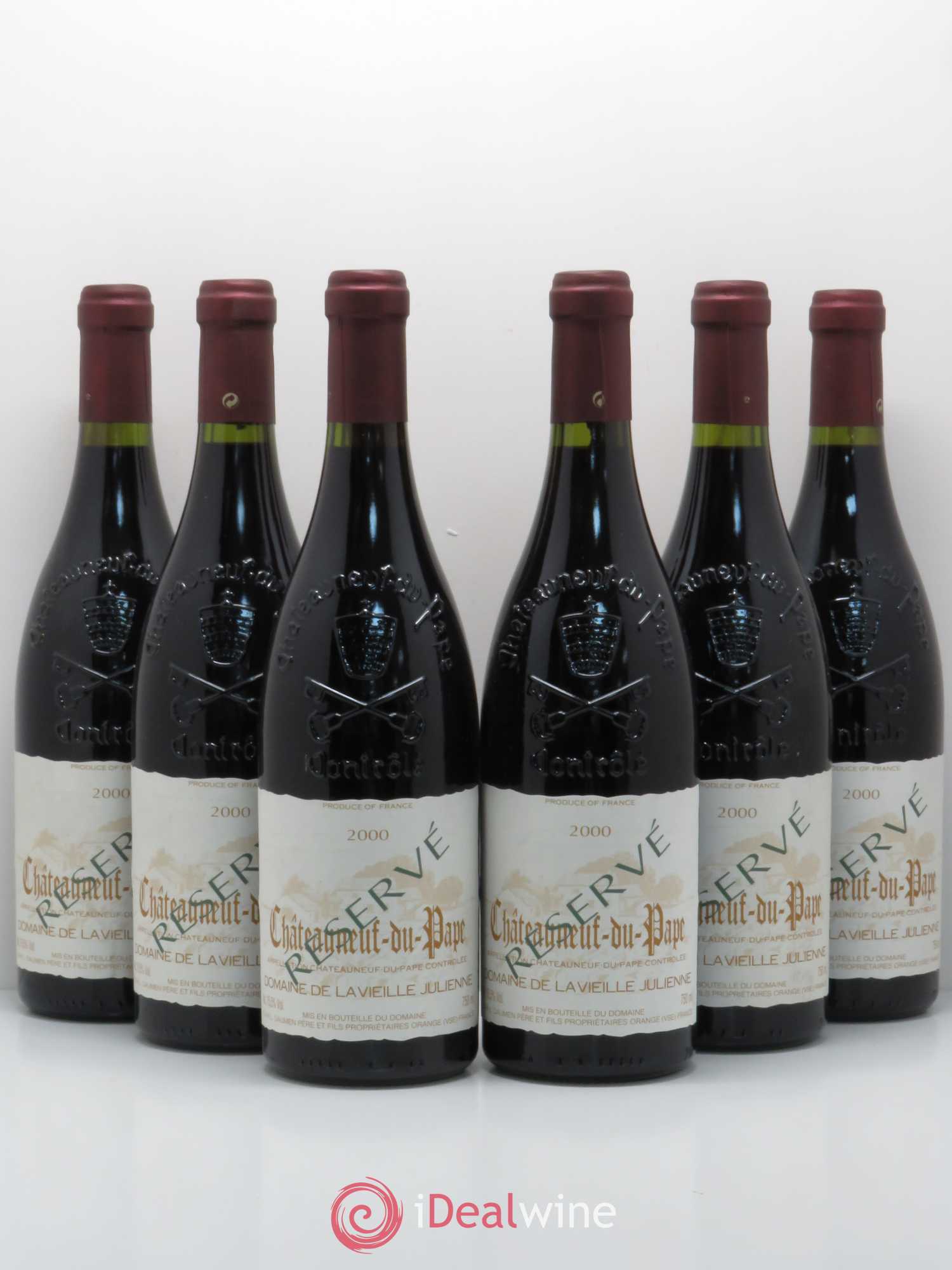 Châteauneuf-du-Pape Vieille Julienne (Domaine de la) Réservé Jean-Paul Daumen 2000 - Lot de 6 bouteilles - 0