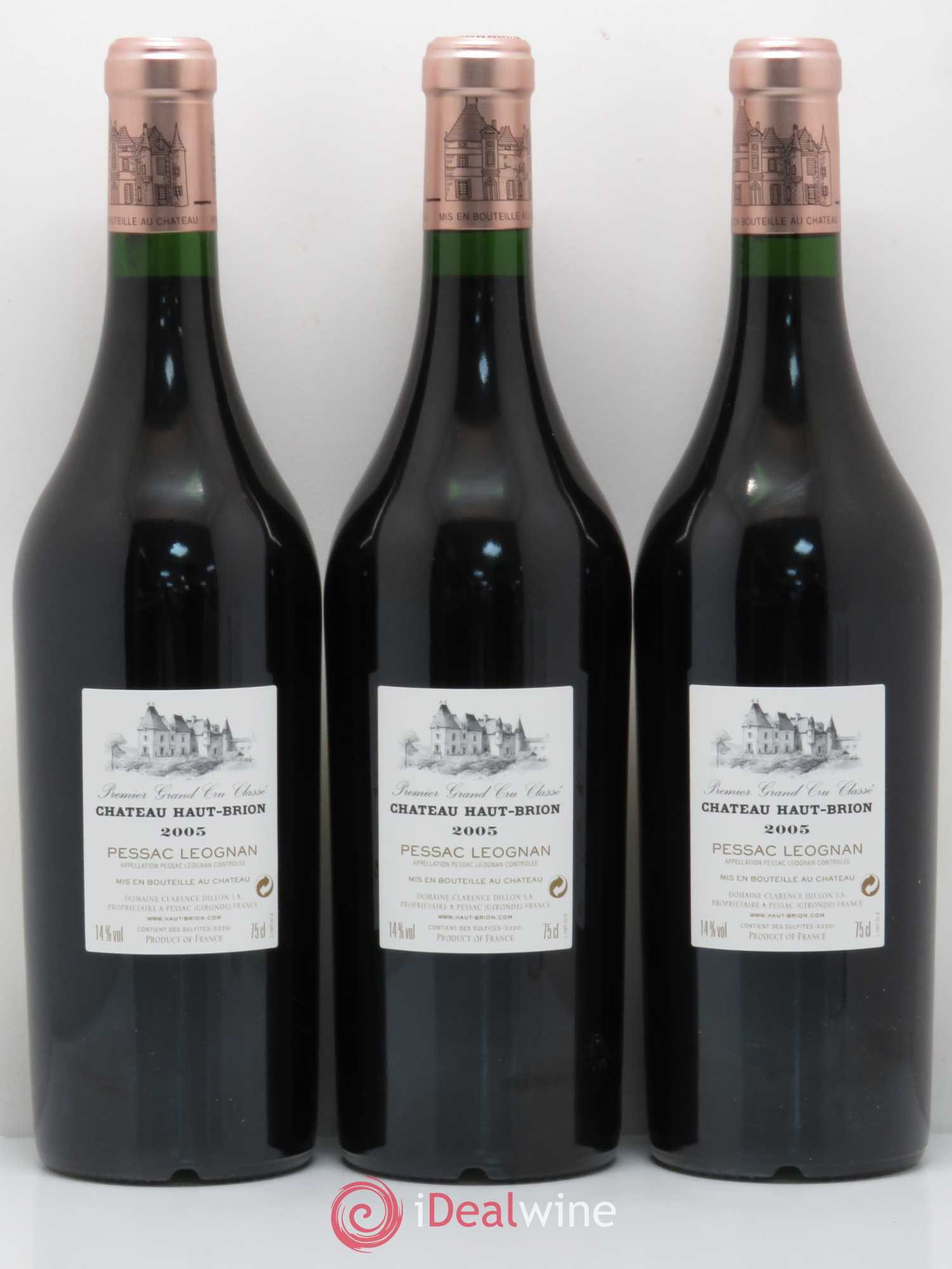 Château Haut Brion 1er Grand Cru Classé 2005 - Lot de 3 bouteilles - 1