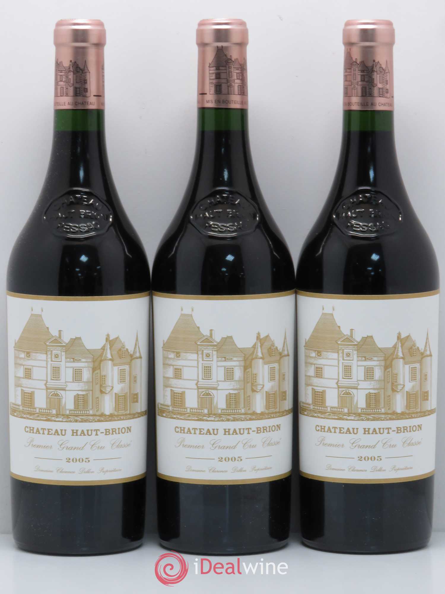 Château Haut Brion 1er Grand Cru Classé 2005 - Lot de 3 bouteilles - 0
