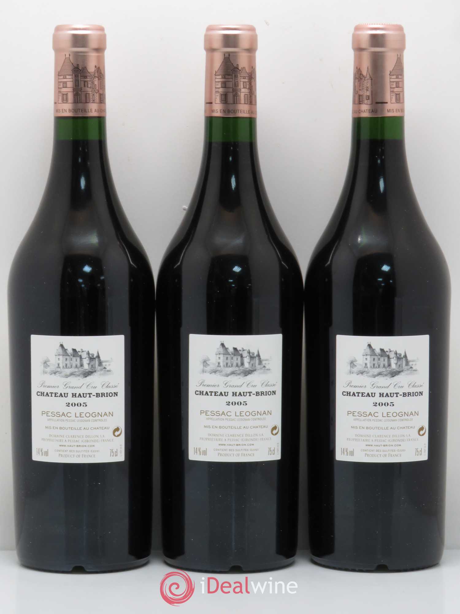 Château Haut Brion 1er Grand Cru Classé 2005 - Lot de 3 bouteilles - 1