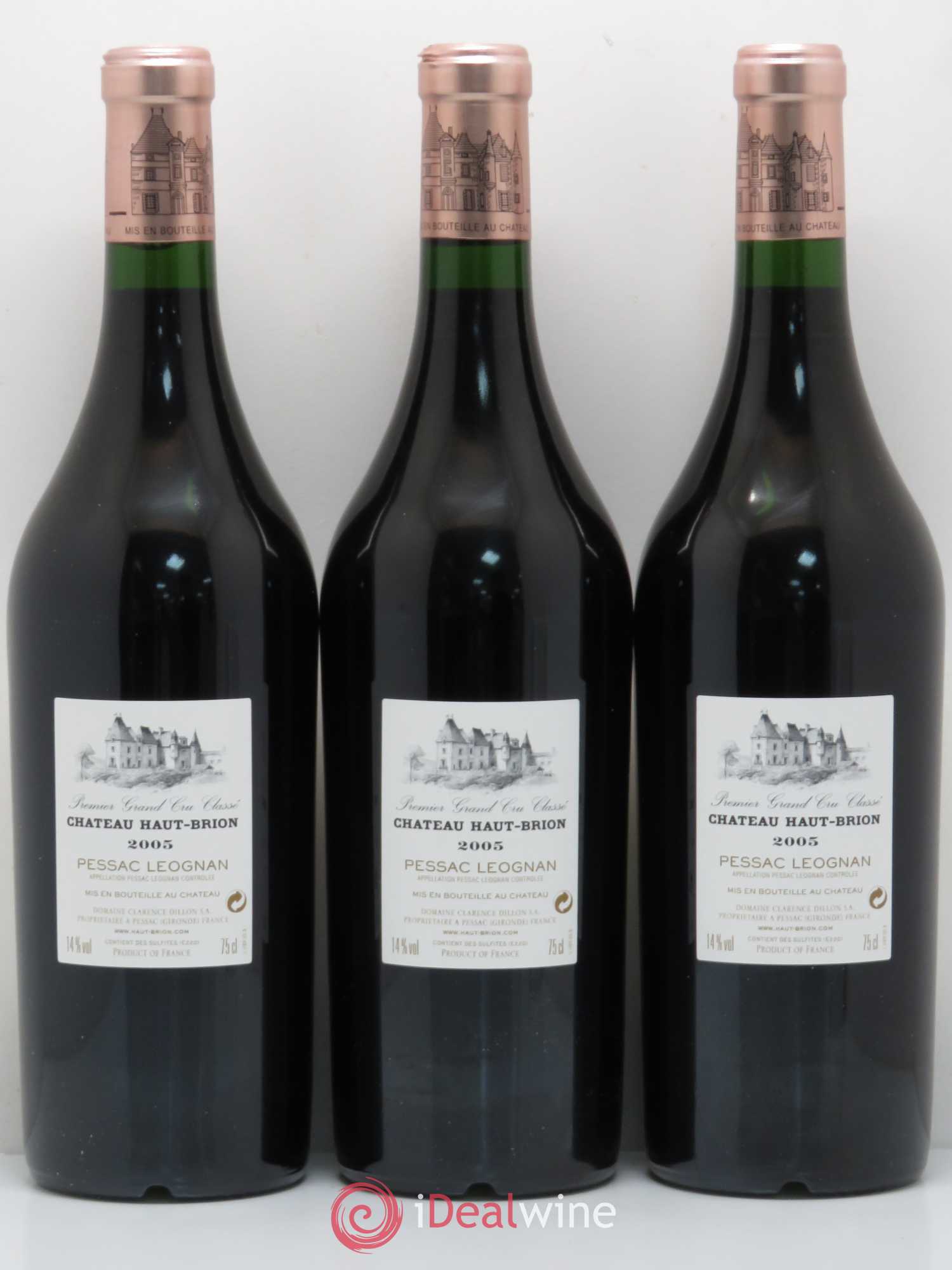 Château Haut Brion 1er Grand Cru Classé 2005 - Lot de 3 bouteilles - 1