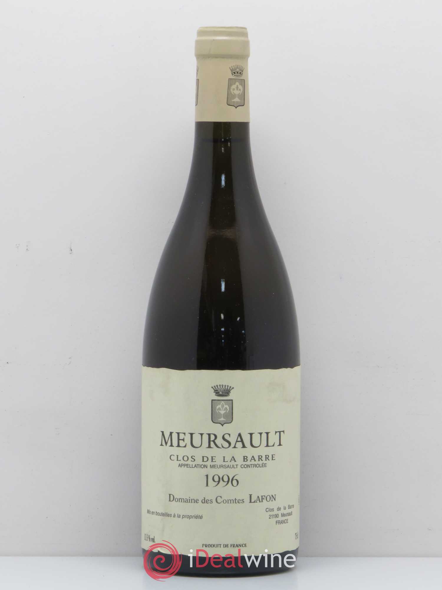 Meursault Clos de la Barre Comtes Lafon (Domaine des) 1996 - Lot de 1 bouteille - 0