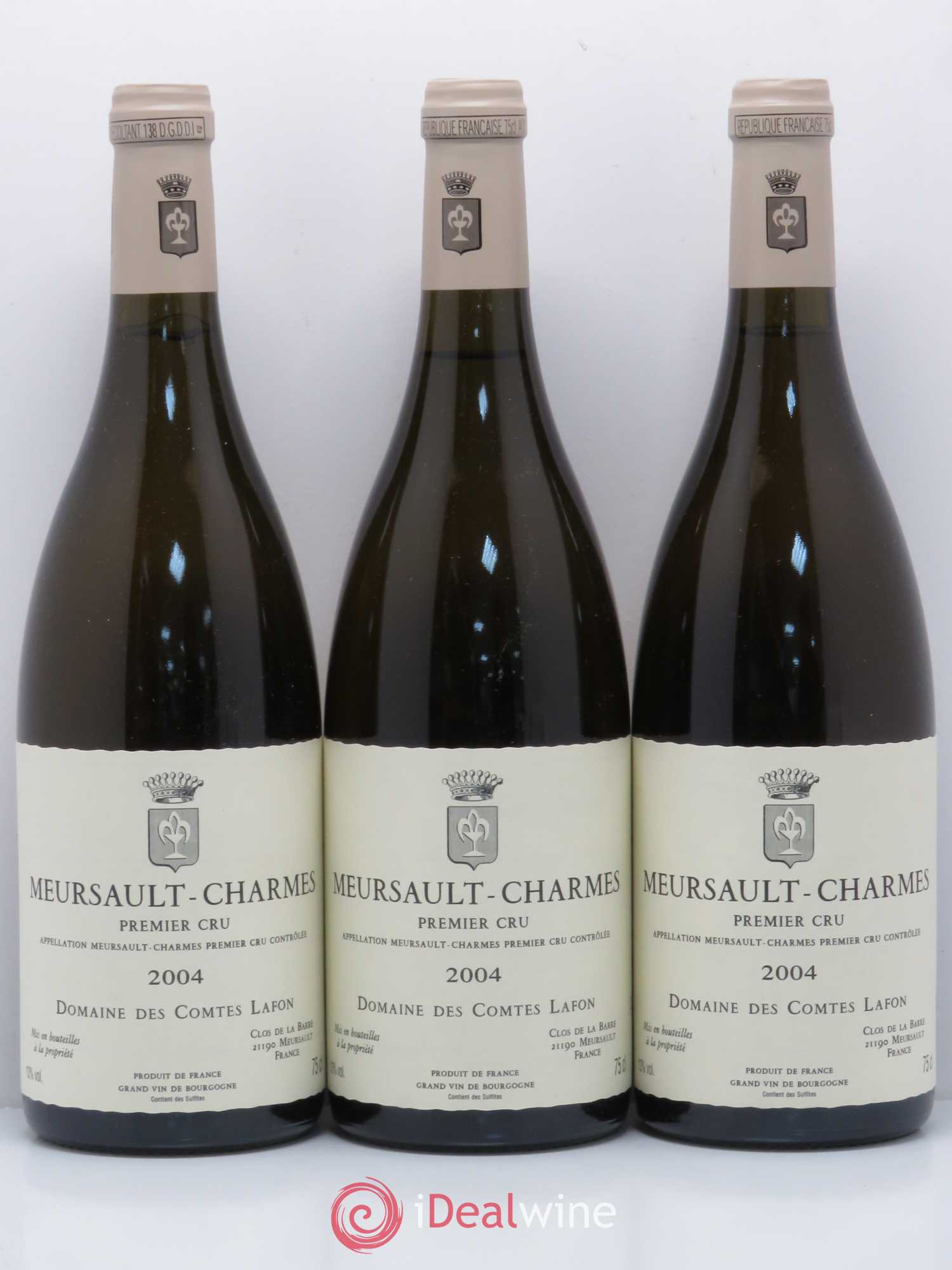 Meursault 1er Cru Charmes Comtes Lafon (Domaine des) 2004 - Lot de 3 bouteilles - 0