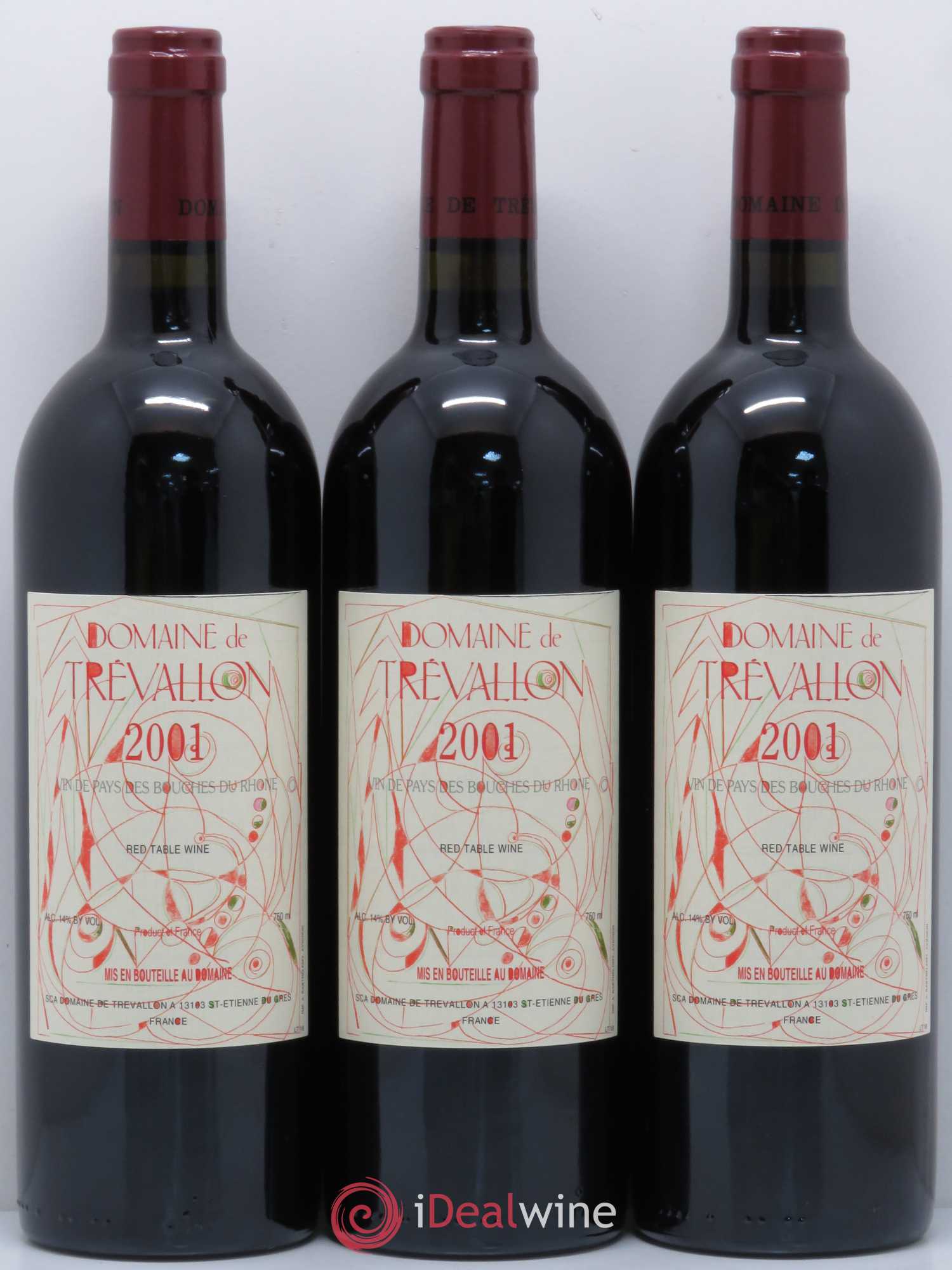 Coteaux d'Aix-en-Provence Trévallon (Domaine de) Eloi Dürrbach 2001 - Lot de 12 bouteilles - 1