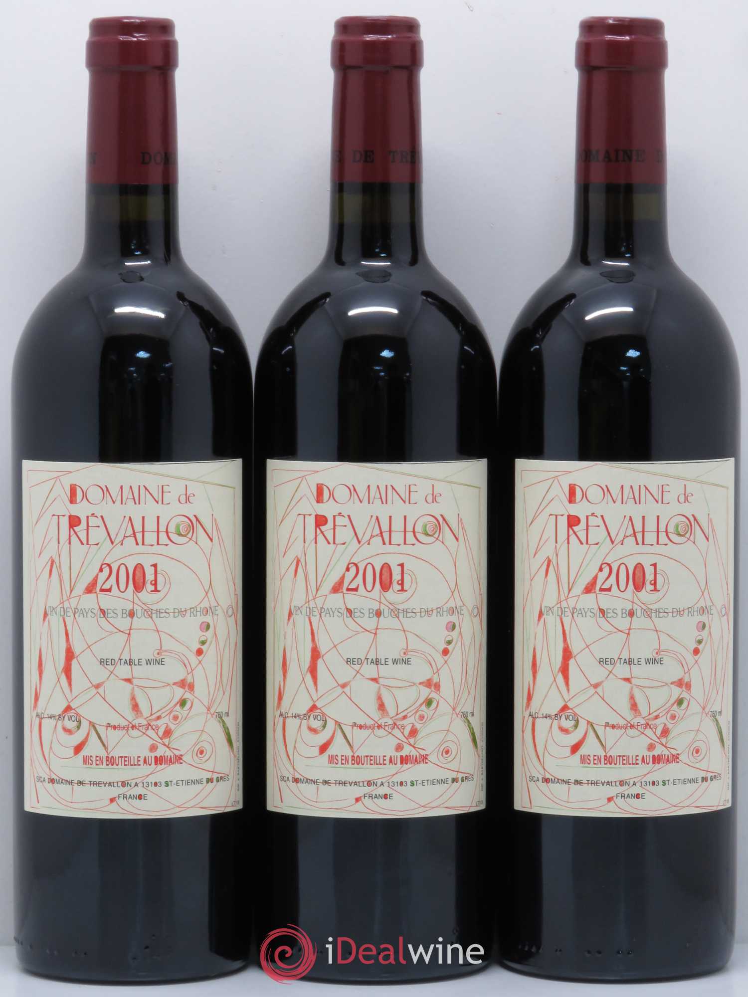 Coteaux d'Aix-en-Provence Trévallon (Domaine de) Eloi Dürrbach 2001 - Lot de 12 bouteilles - 2