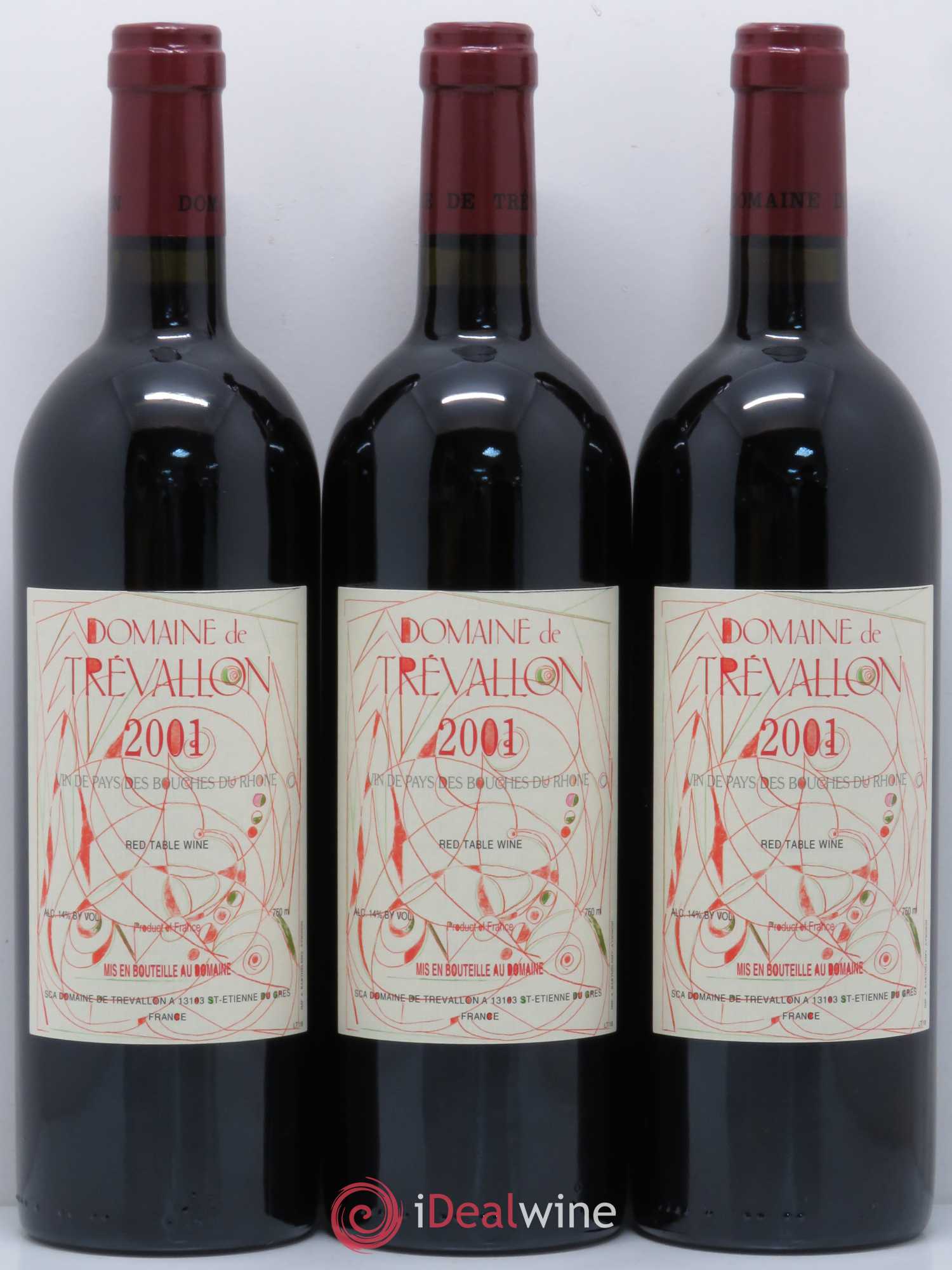 Coteaux d'Aix-en-Provence Trévallon (Domaine de) Eloi Dürrbach 2001 - Lot de 12 bouteilles - 3