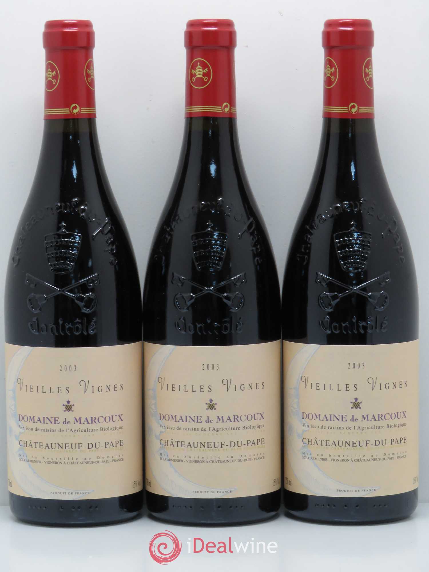 Châteauneuf-du-Pape Vieilles Vignes Marcoux (Domaine de) 2003 - Lot de 12 bouteilles - 2