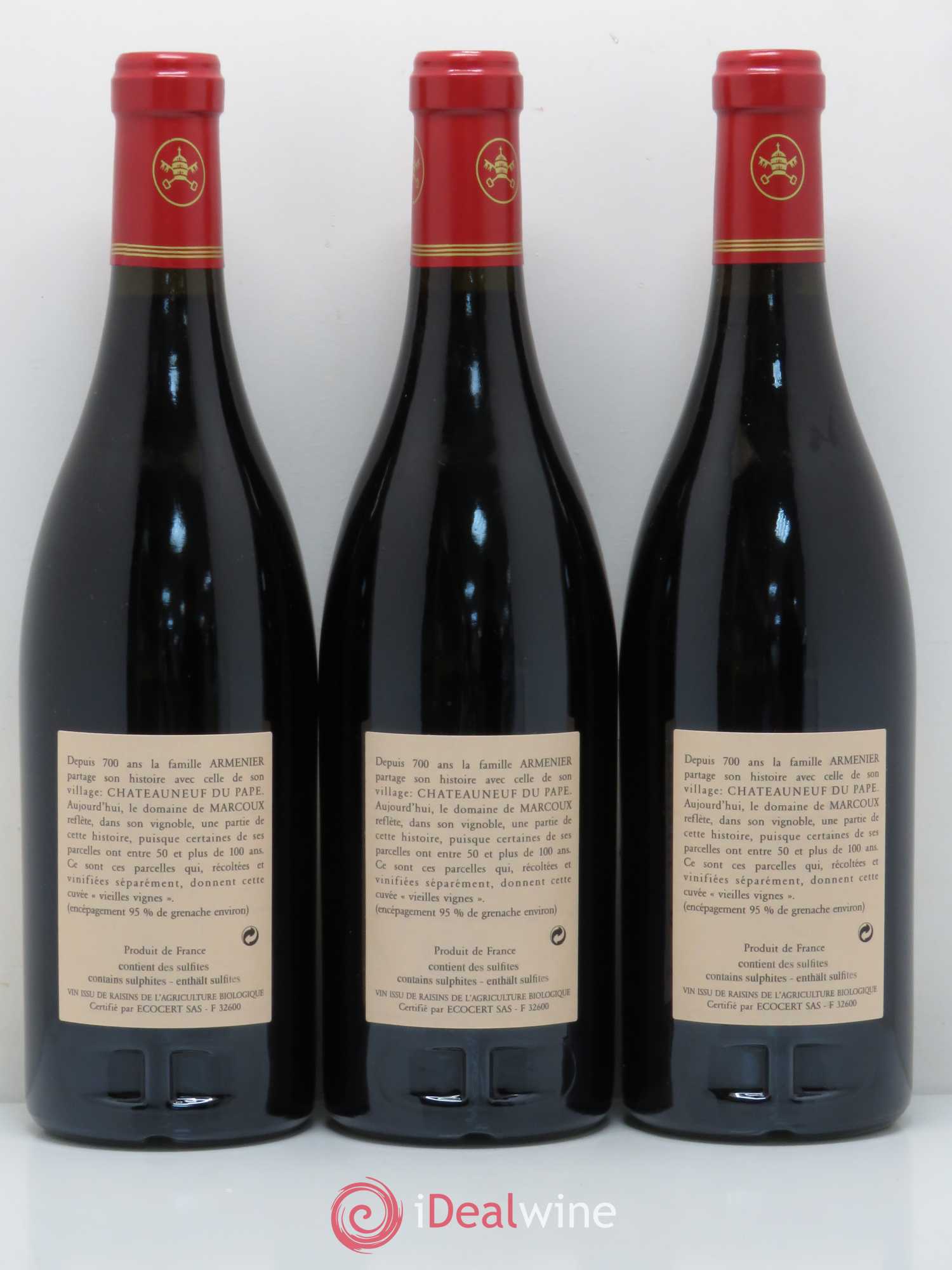 Châteauneuf-du-Pape Vieilles Vignes Marcoux (Domaine de) 2003 - Lot de 12 bouteilles - 8