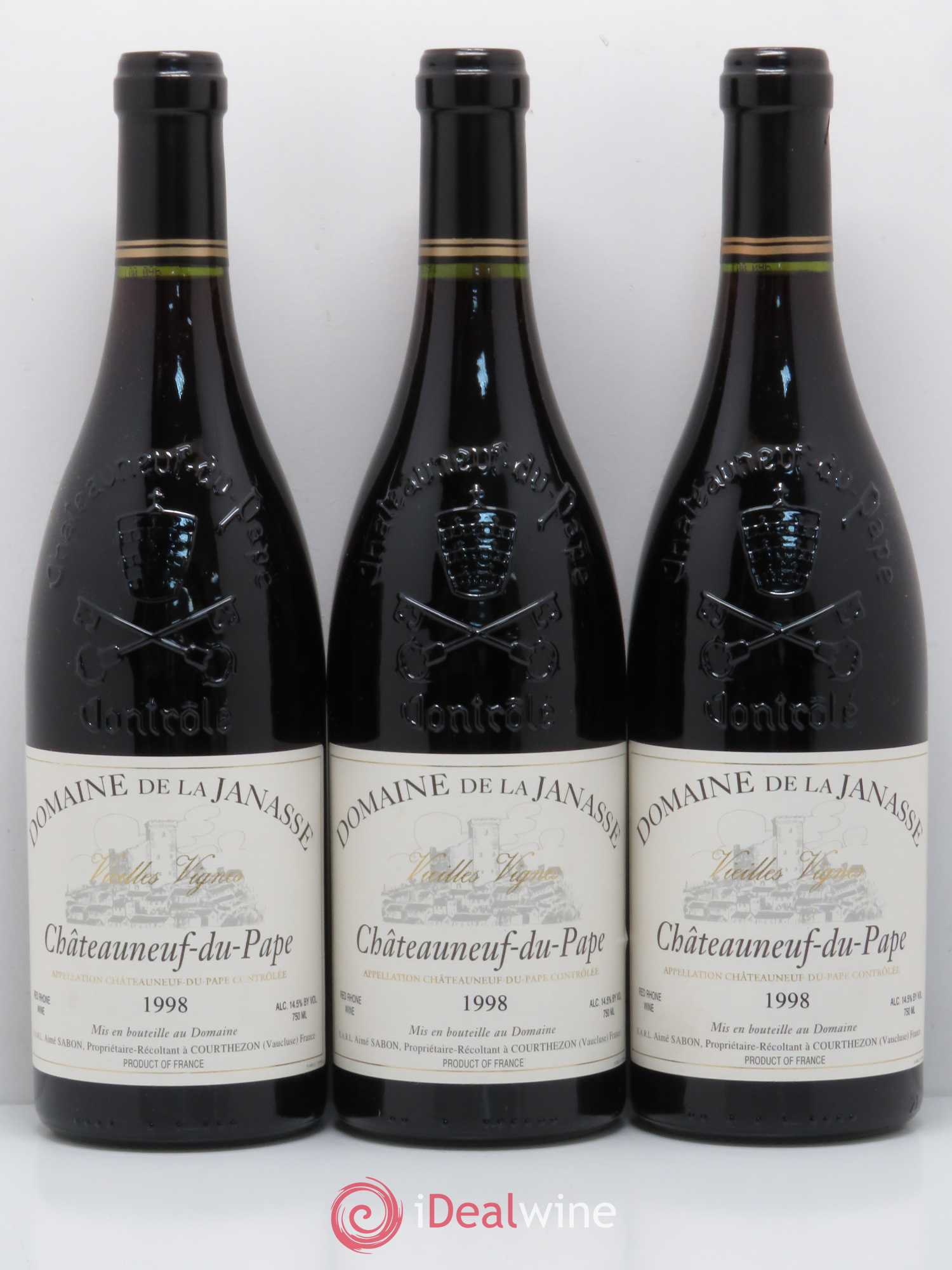 Châteauneuf-du-Pape Cuvée Vieilles Vignes La Janasse (Domaine de) 1998 - Lot de 12 bouteilles - 1