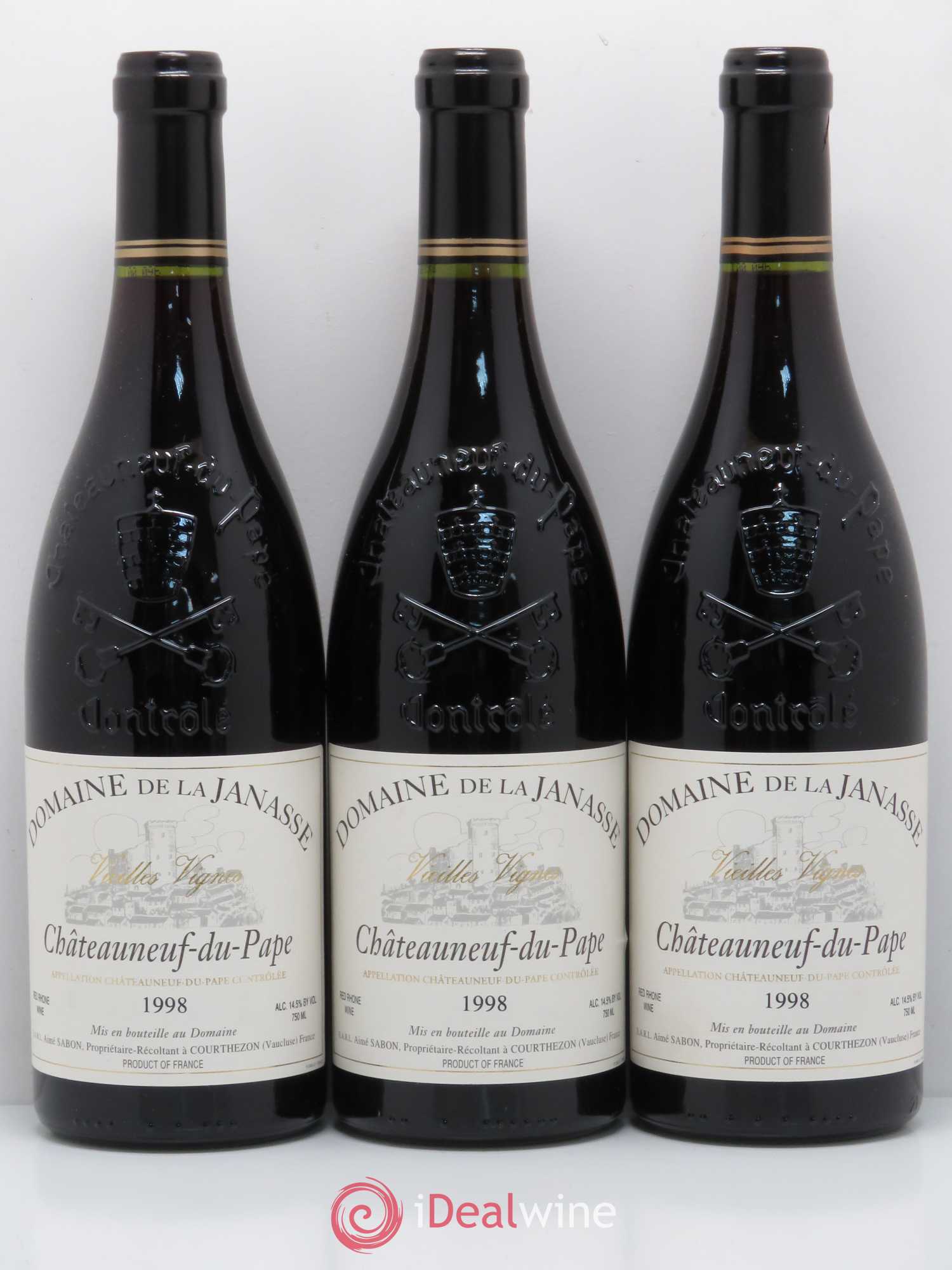 Châteauneuf-du-Pape Cuvée Vieilles Vignes La Janasse (Domaine de) 1998 - Lot de 12 bouteilles - 2