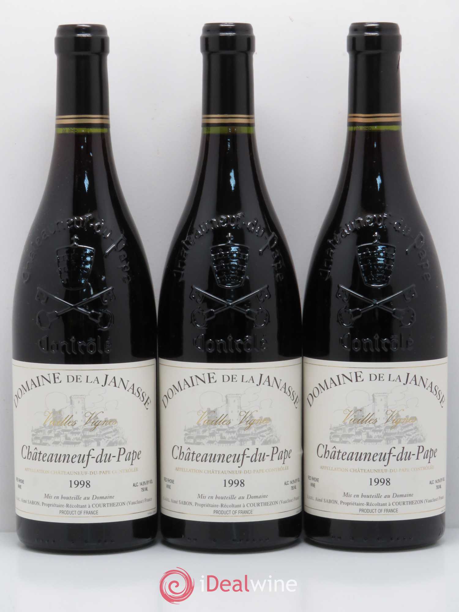 Châteauneuf-du-Pape Cuvée Vieilles Vignes La Janasse (Domaine de) 1998 - Lot de 12 bouteilles - 3