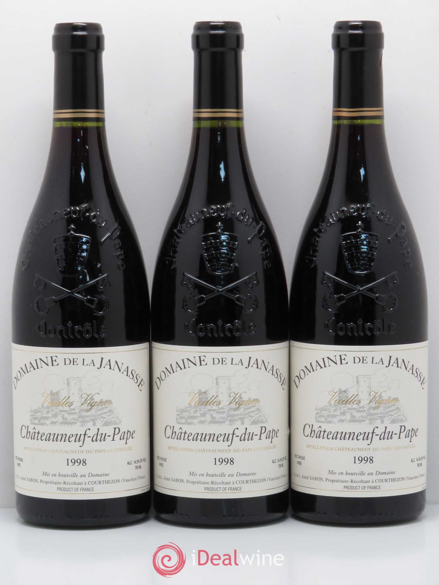 Châteauneuf-du-Pape Cuvée Vieilles Vignes La Janasse (Domaine de) 1998 - Lot de 12 bouteilles - 4