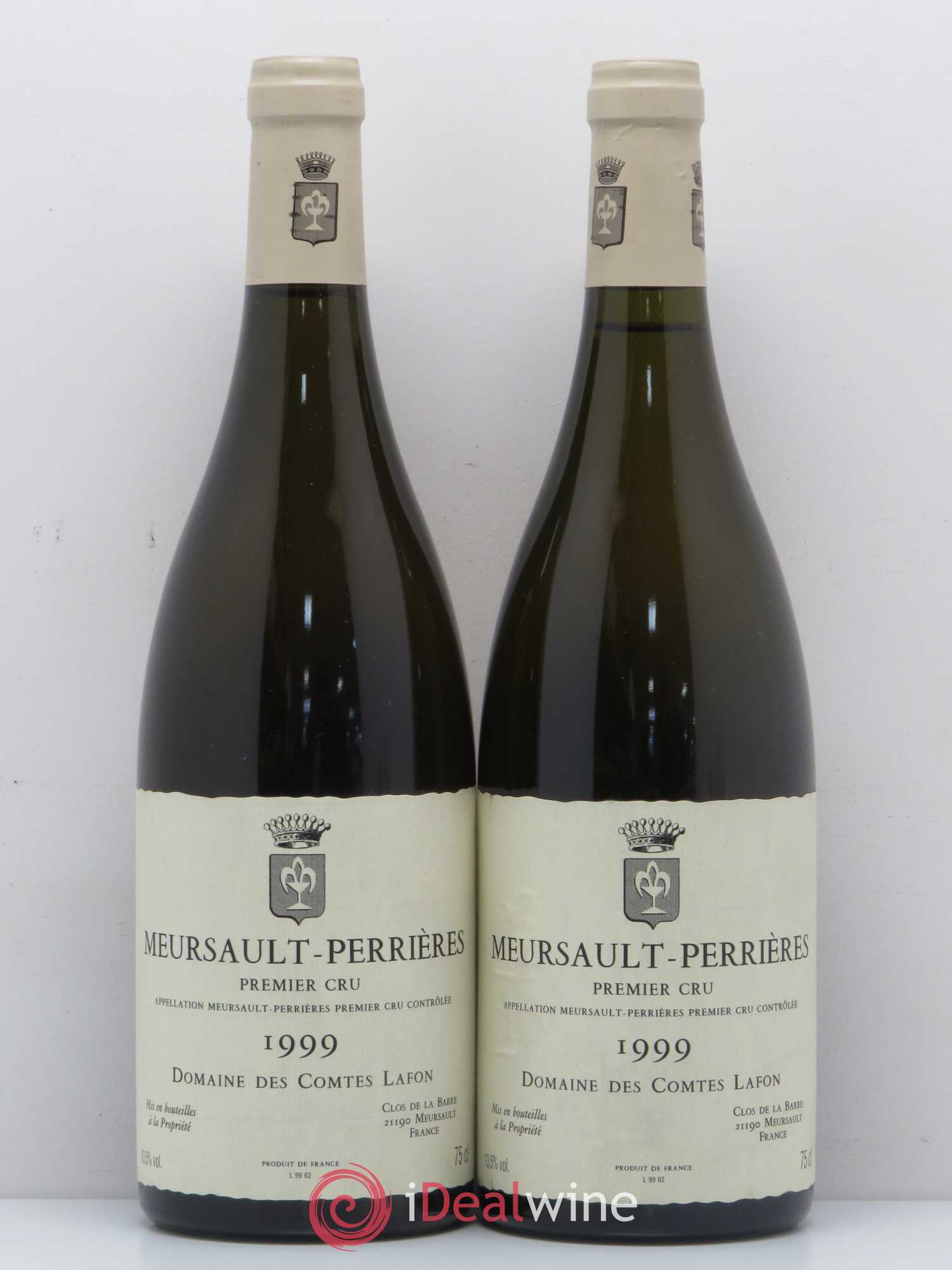 Meursault 1er Cru Perrières Comtes Lafon (Domaine des) 1999 - Lot de 2 bouteilles - 0