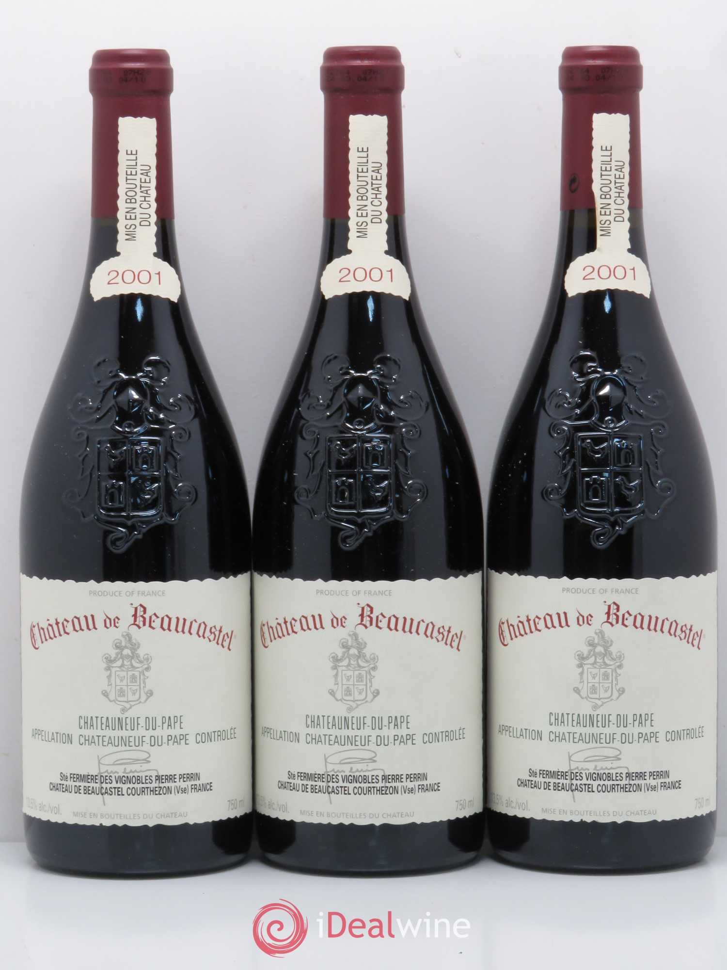 Châteauneuf-du-Pape Château de Beaucastel Famille Perrin 2001 - Lot de 6 bouteilles - 2