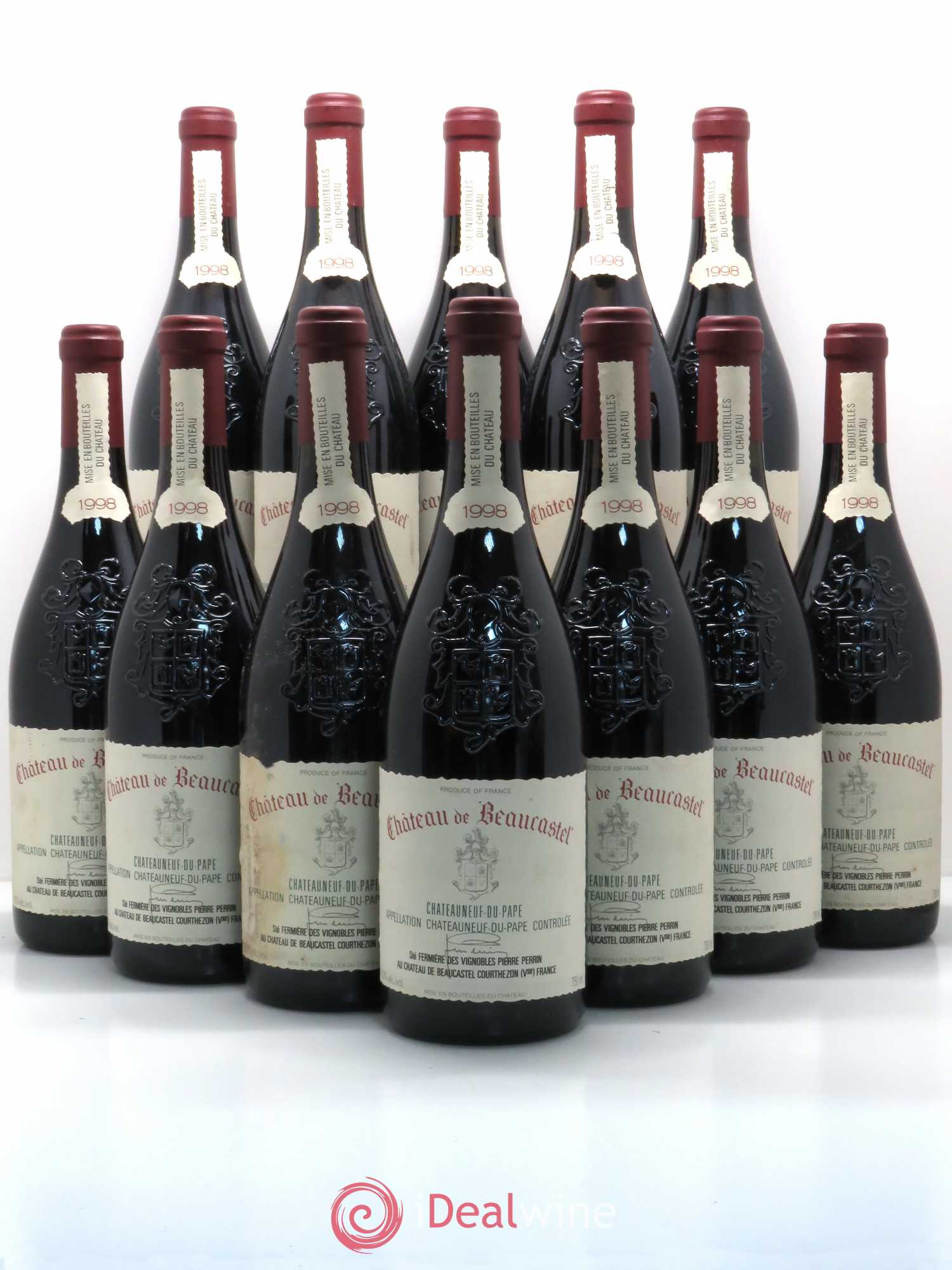 Châteauneuf-du-Pape Château de Beaucastel Famille Perrin 1998 - Lot de 12 bouteilles - 0