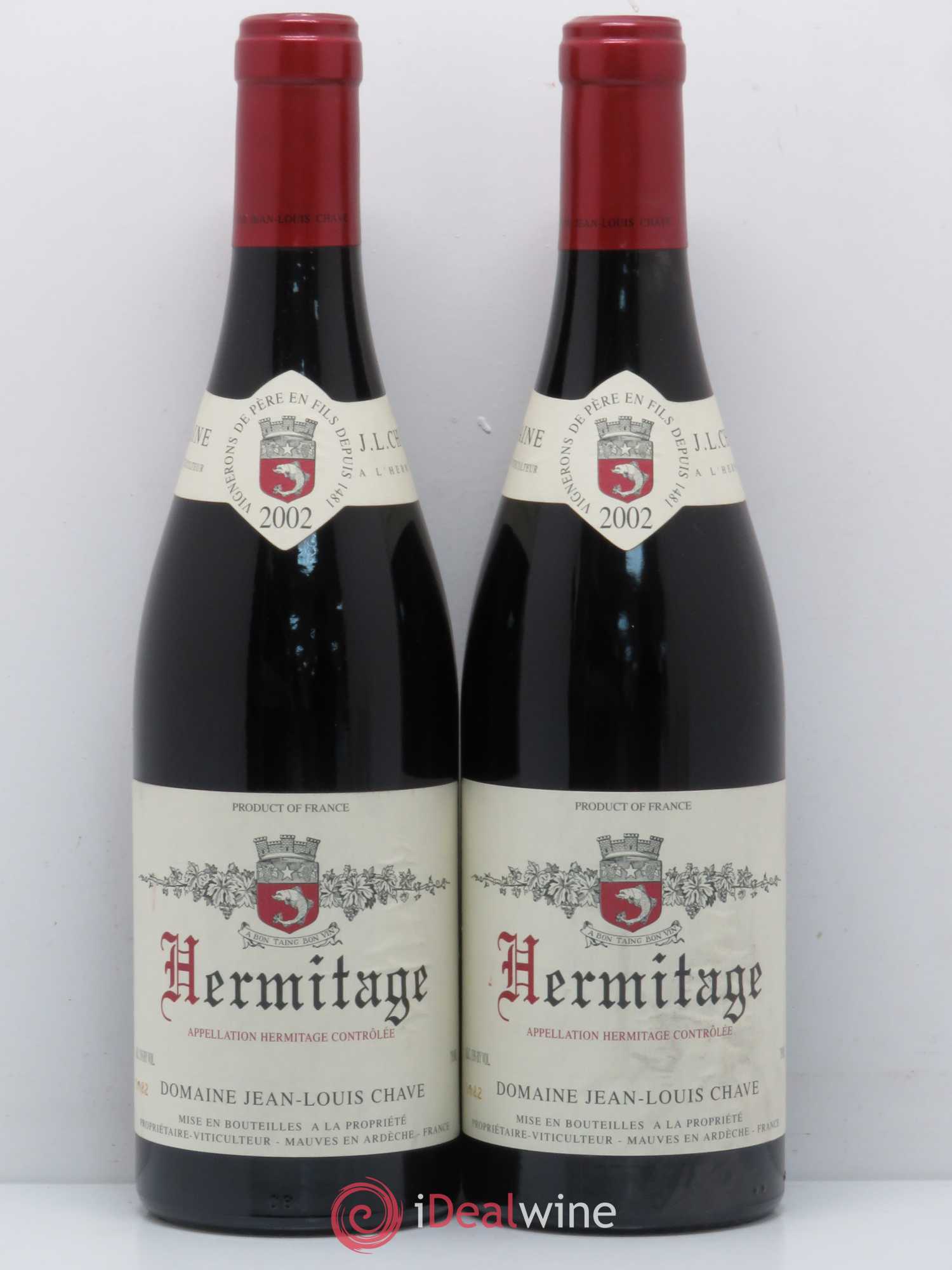 Hermitage Jean-Louis Chave 2002 - Lot de 2 bouteilles - 0