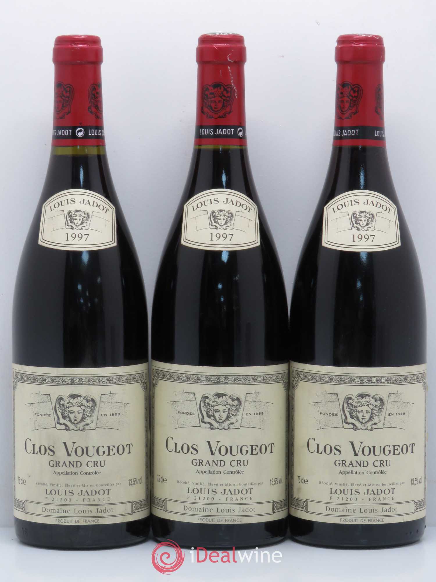 Clos de Vougeot Grand Cru Louis Jadot (Domaine) 1997 - Lot de 3 bouteilles - 0