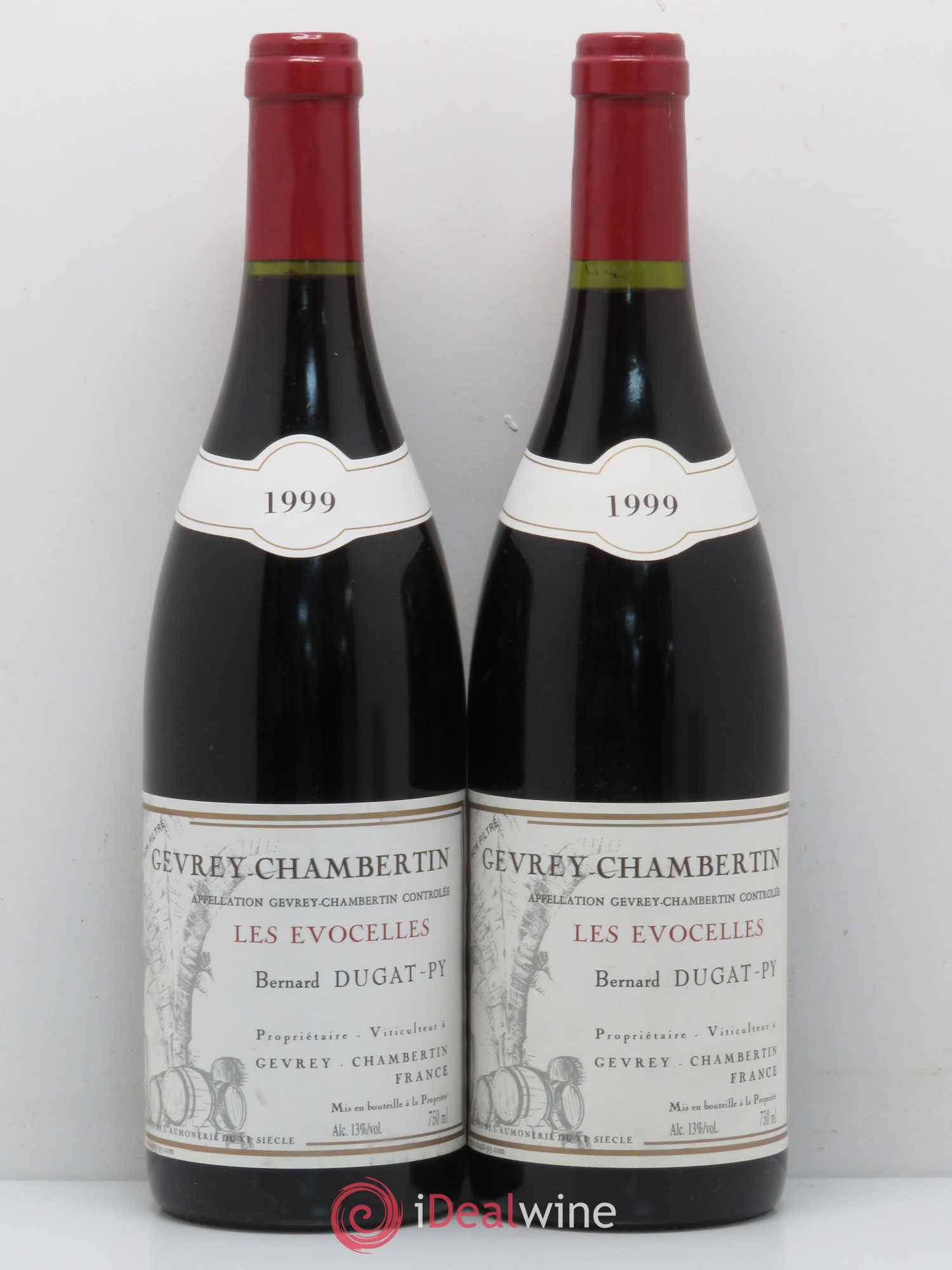 Gevrey-Chambertin Les Evocelles Vieilles Vignes Dugat-Py 1999 - Lot de 2 bouteilles - 0