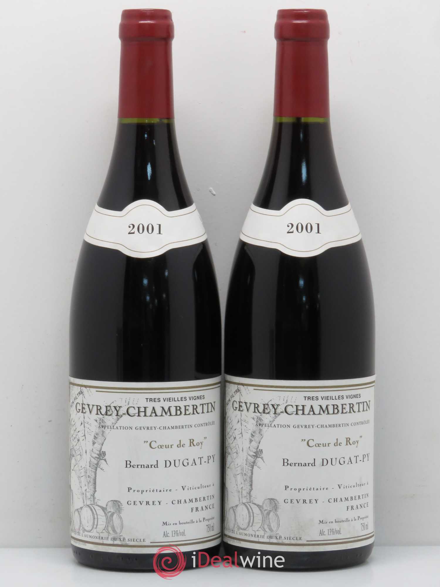 Gevrey-Chambertin Coeur de Roy Très Vieilles Vignes Dugat-Py 2001 - Lot de 2 bouteilles - 0