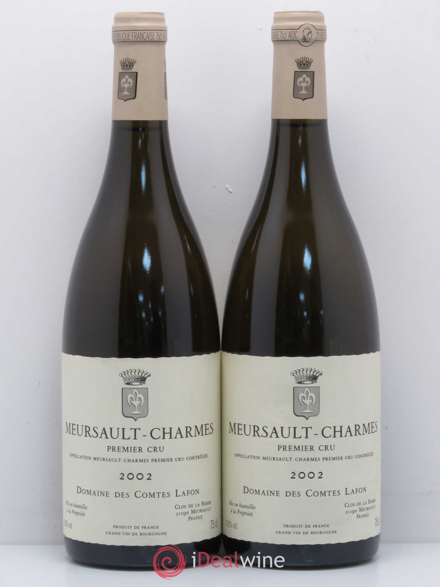 Meursault 1er Cru Charmes Comtes Lafon (Domaine des) 2002 - Lot de 2 bouteilles - 0