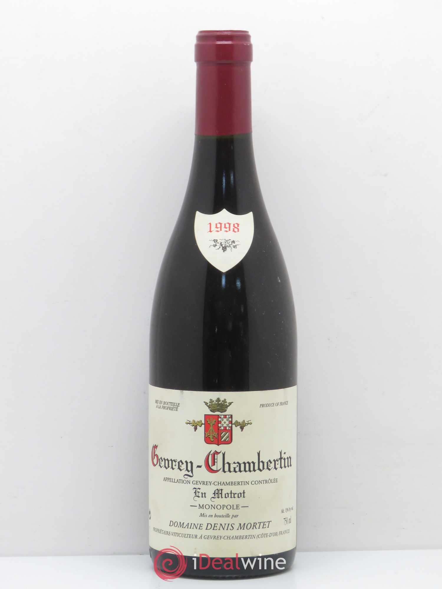 Gevrey-Chambertin En Motrot Denis Mortet (Domaine) 1998 - Lot de 1 bouteille - 0