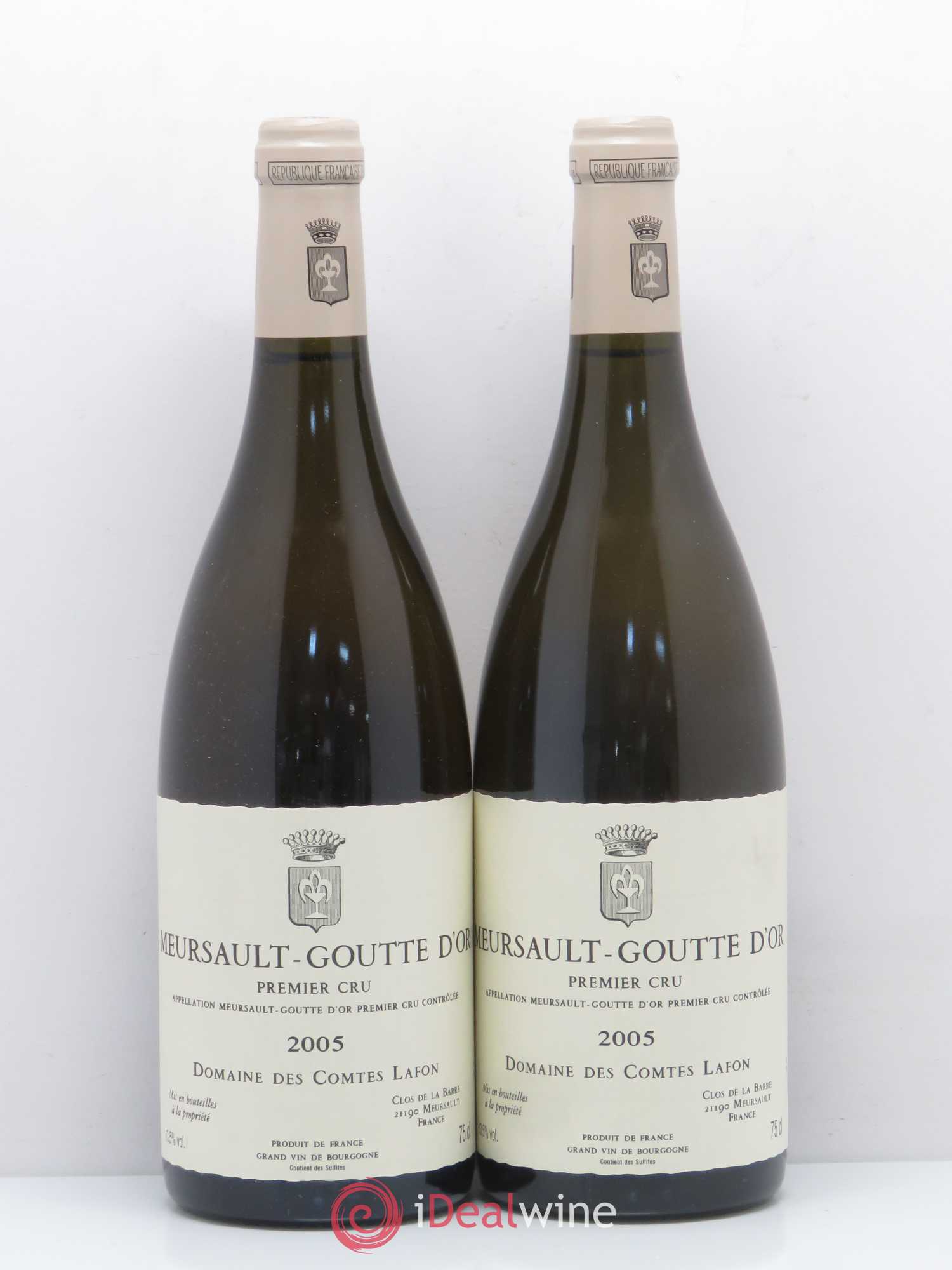 Meursault 1er Cru Goutte d'Or Comtes Lafon (Domaine des) 2005 - Lot de 2 bouteilles - 0